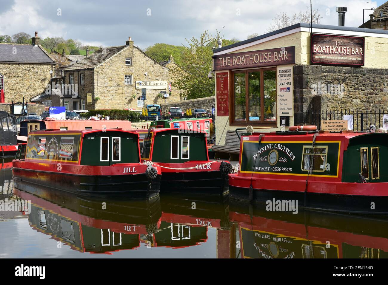 Leeds - Liverpool Canal, Skipton Town Centre, North Yorkshire Stockfoto