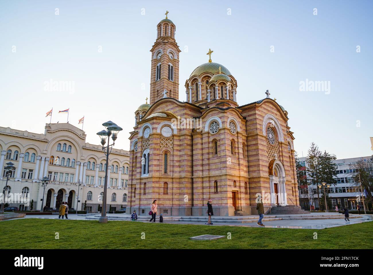 Banja Luka, Bosnien und Herzegowina. 8. Februar 2020. Christ the Saviour Orthodoxe Kathedrale. Stockfoto