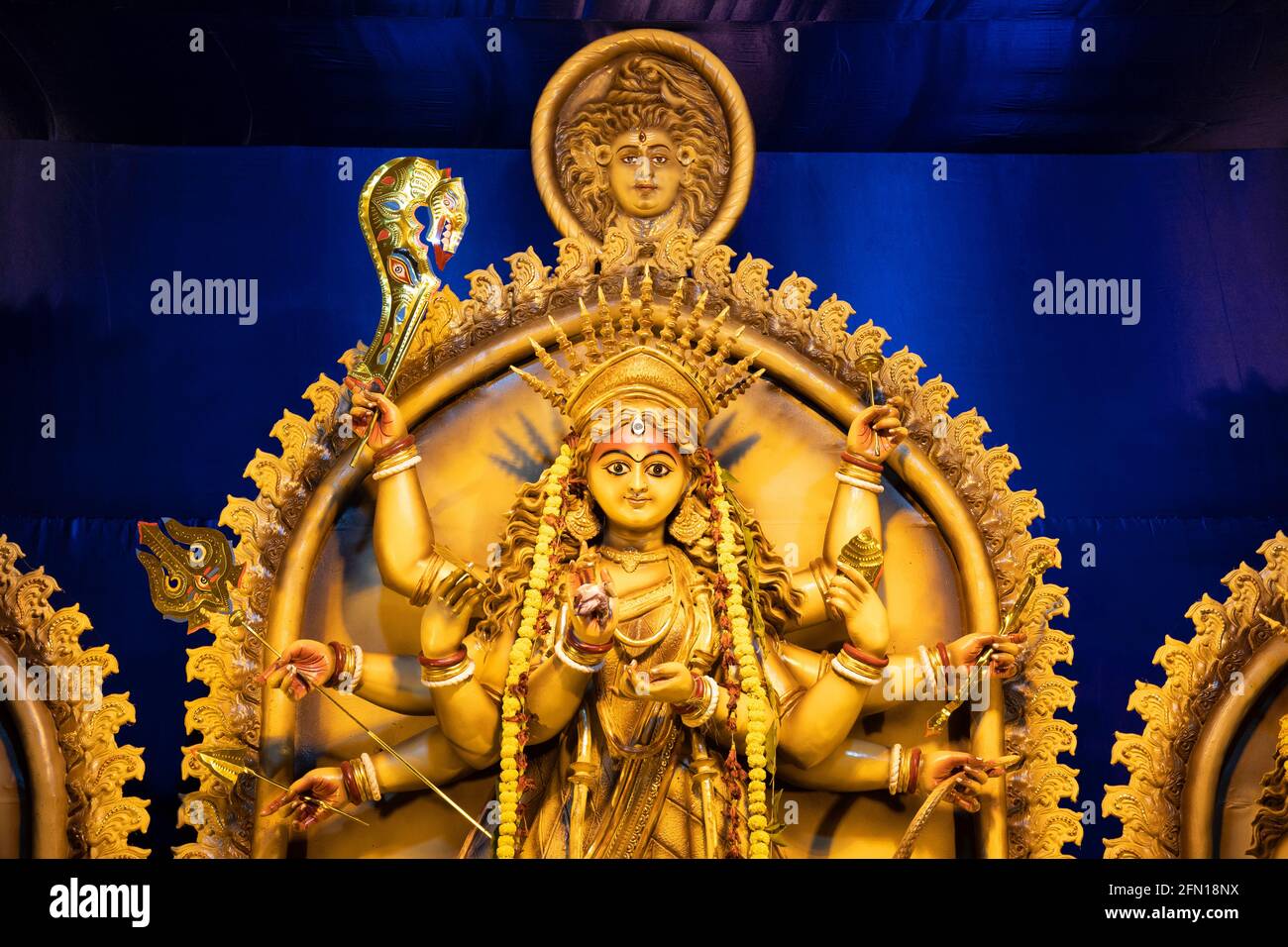 Göttin Durga Idol, contai, Purba Medinipur, Westbengalen, Indien Stockfoto