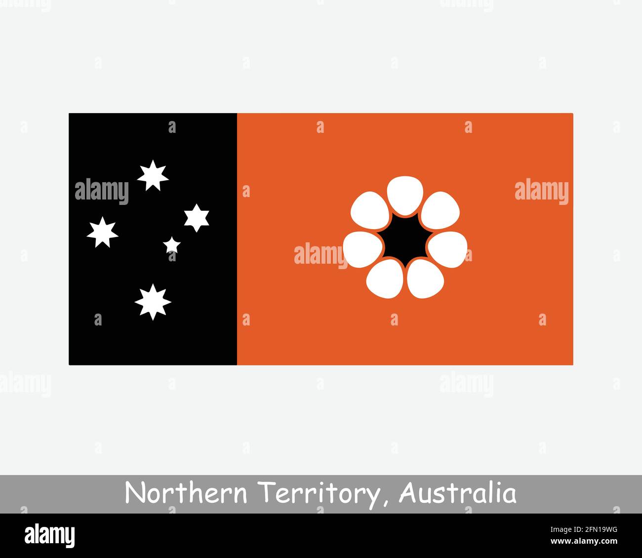 Flagge Des Northern Territory Australia. Flagge von NT, AU. Australisches Territorialbanner. EPS-Vektorgrafik Datei ausschneiden Stock Vektor