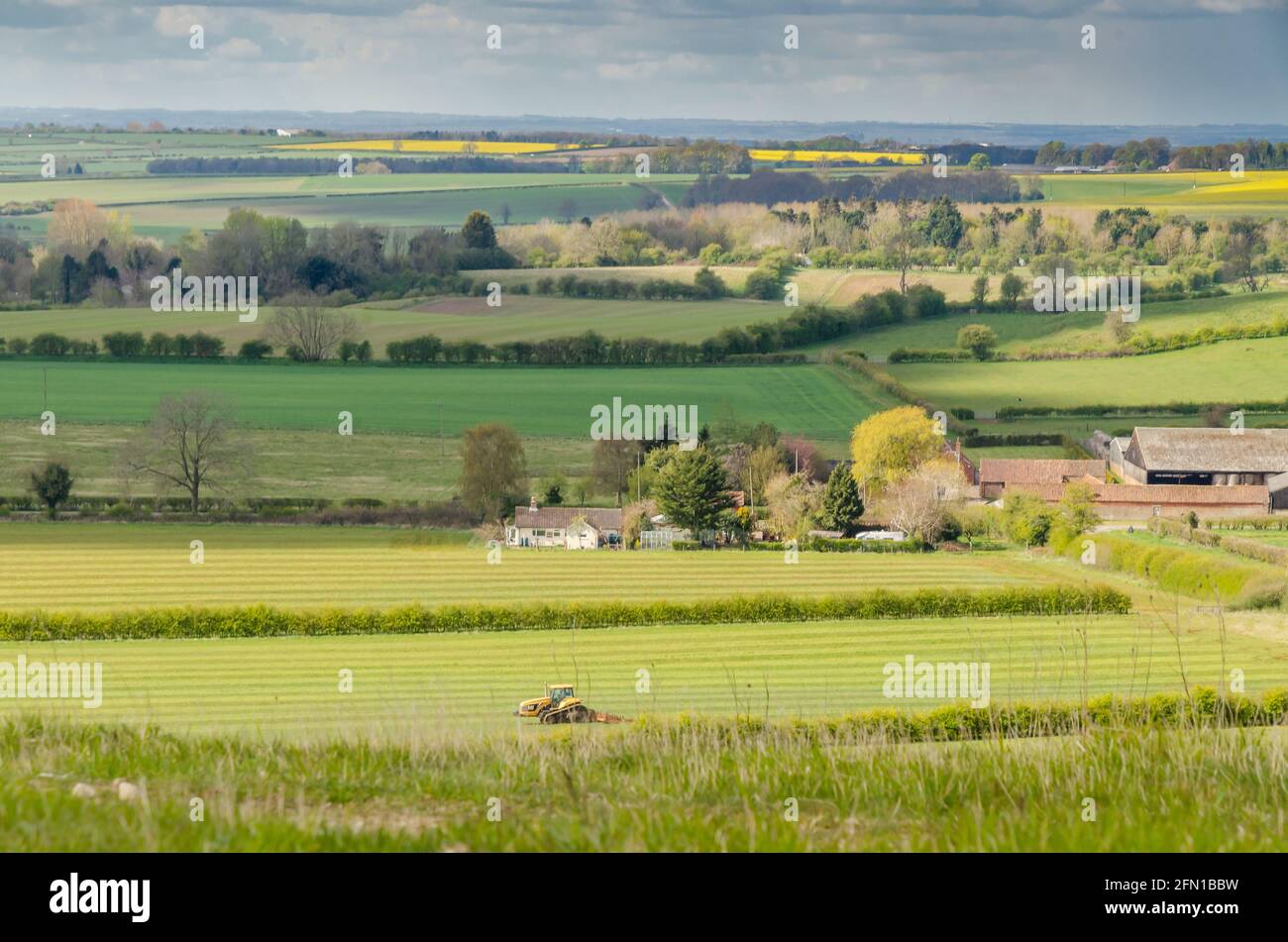 Blick von Red Hill auf Lincolnshire wolds Stockfoto