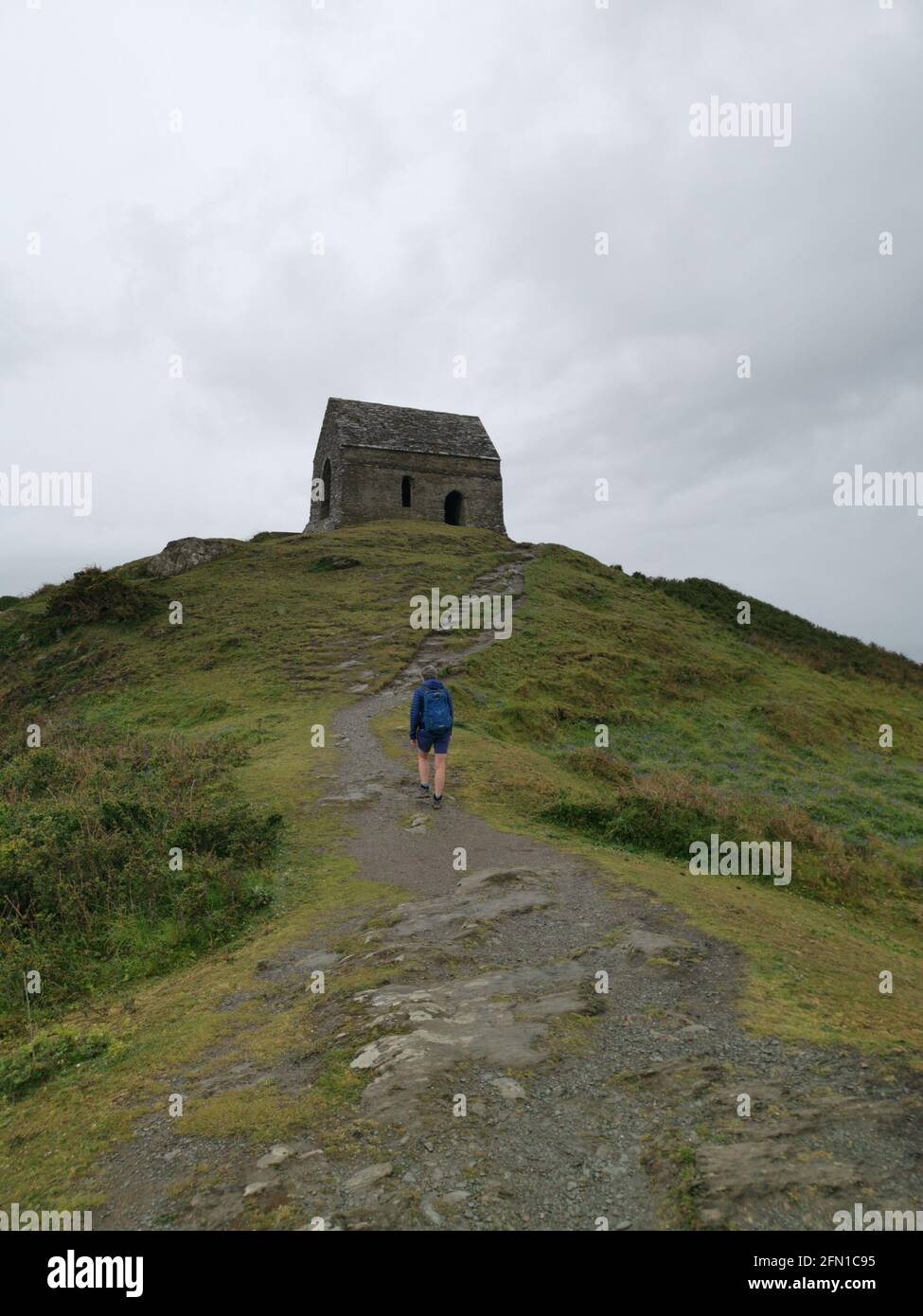 Rame Head Wanderpfad cornwall uk Stockfoto