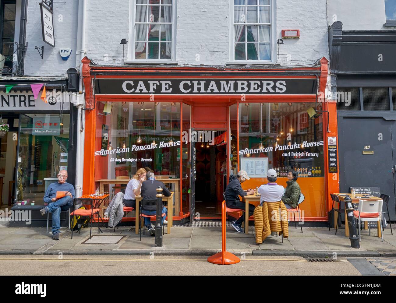 Cafe Chambers american Cafe in canterbury Pilgrim Väter Geschichte Stockfoto