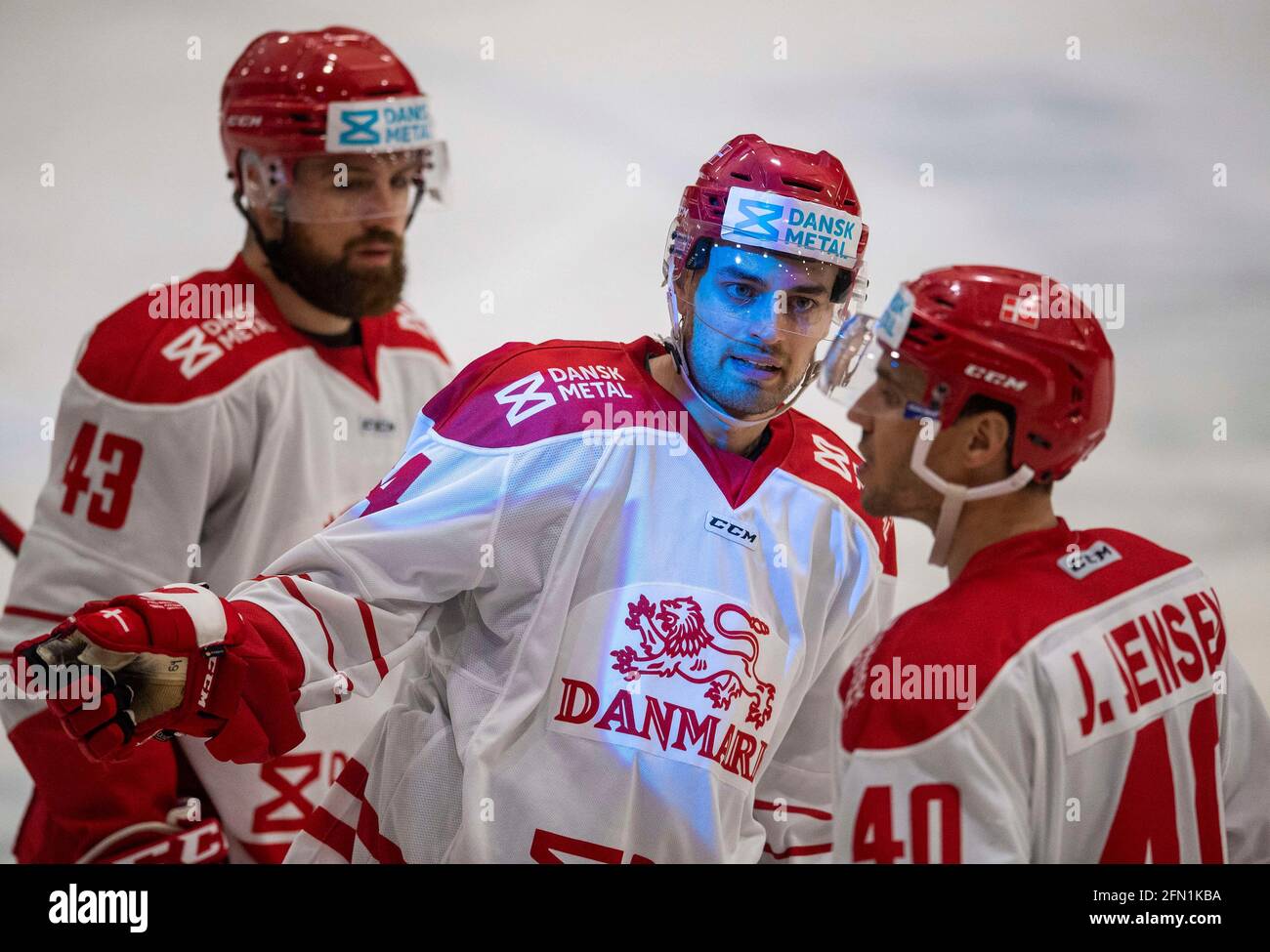 Kopenhagen, Dänemark. Mai 2021. Felix Scheel Maegaard, Dänemark im Einsatz beim Testspiel der Nationalmannschaft zwischen Dänemark und Norwegen in der Roedovre Skating Arena, Kopenhagen, Dänemark. Quelle: Lars Moeller/ZUMA Wire/Alamy Live News Stockfoto