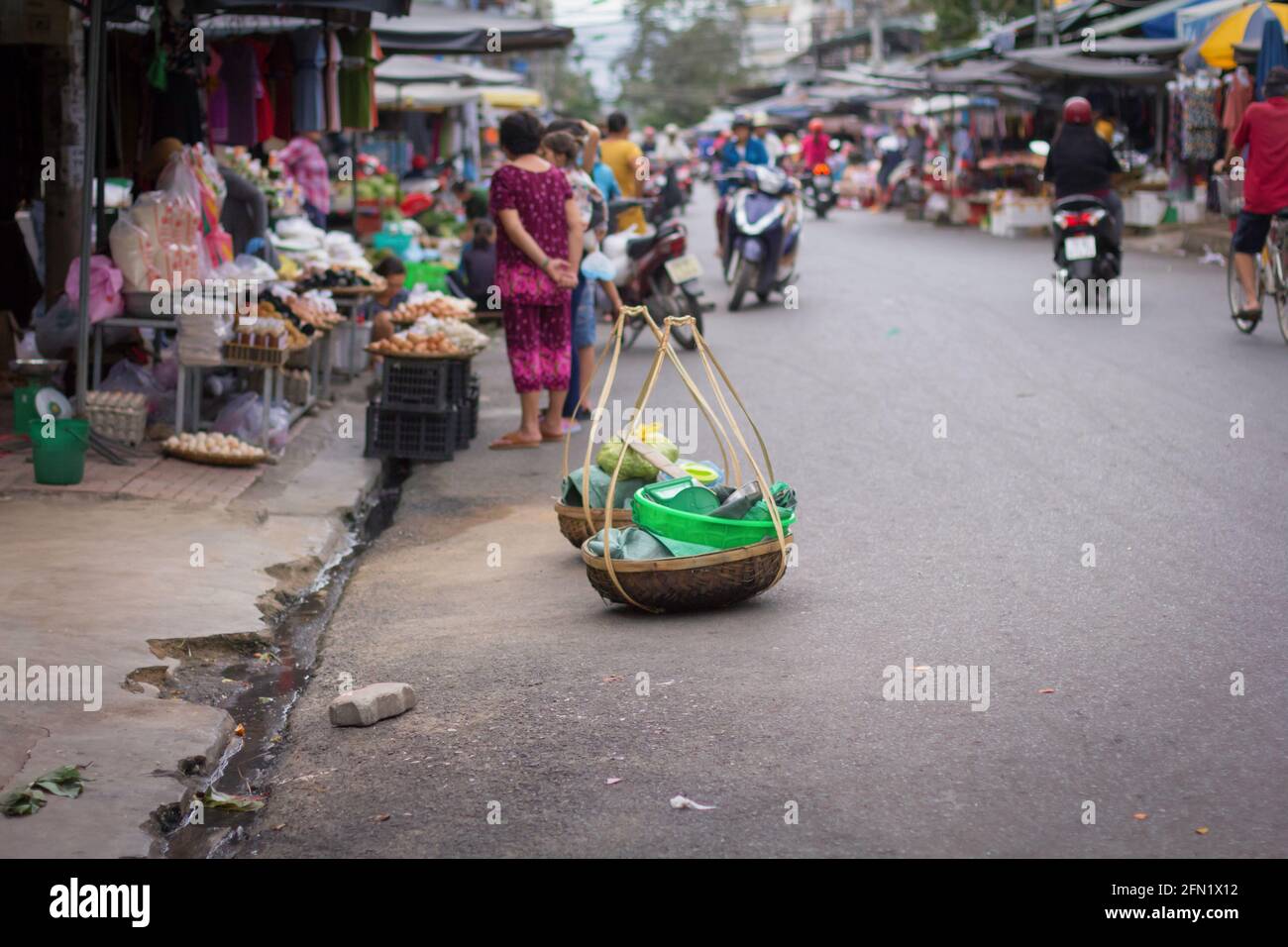 Reise- und Straßenlandschaft in nha trang vietnam. Stockfoto