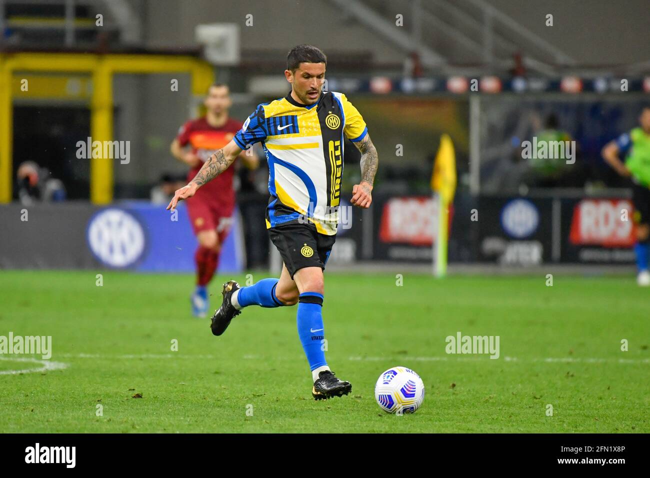 Mailand, Italien. Mai 2021. Stefano Sensi (12) von Inter sah während der Serie EIN Spiel zwischen Inter und Roma bei Giuseppe Meazza in Mailand. (Foto: Gonzales Photo/Alamy Live News Stockfoto