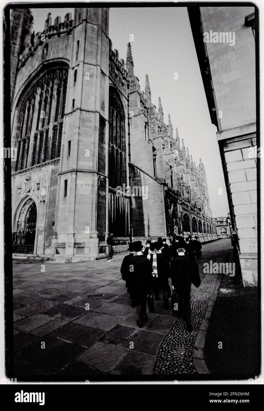 Chapel Choir Des Kings College 1992 Dezember 2021 Gescannt Fotografiert Im Zusammenhang Mit Dem Traditionellen Fest Der Neun Weihnachtslieder Im King S College Unter Der Musikalischen Leitung Von Stephen Cleobury Spater Sir Stephen