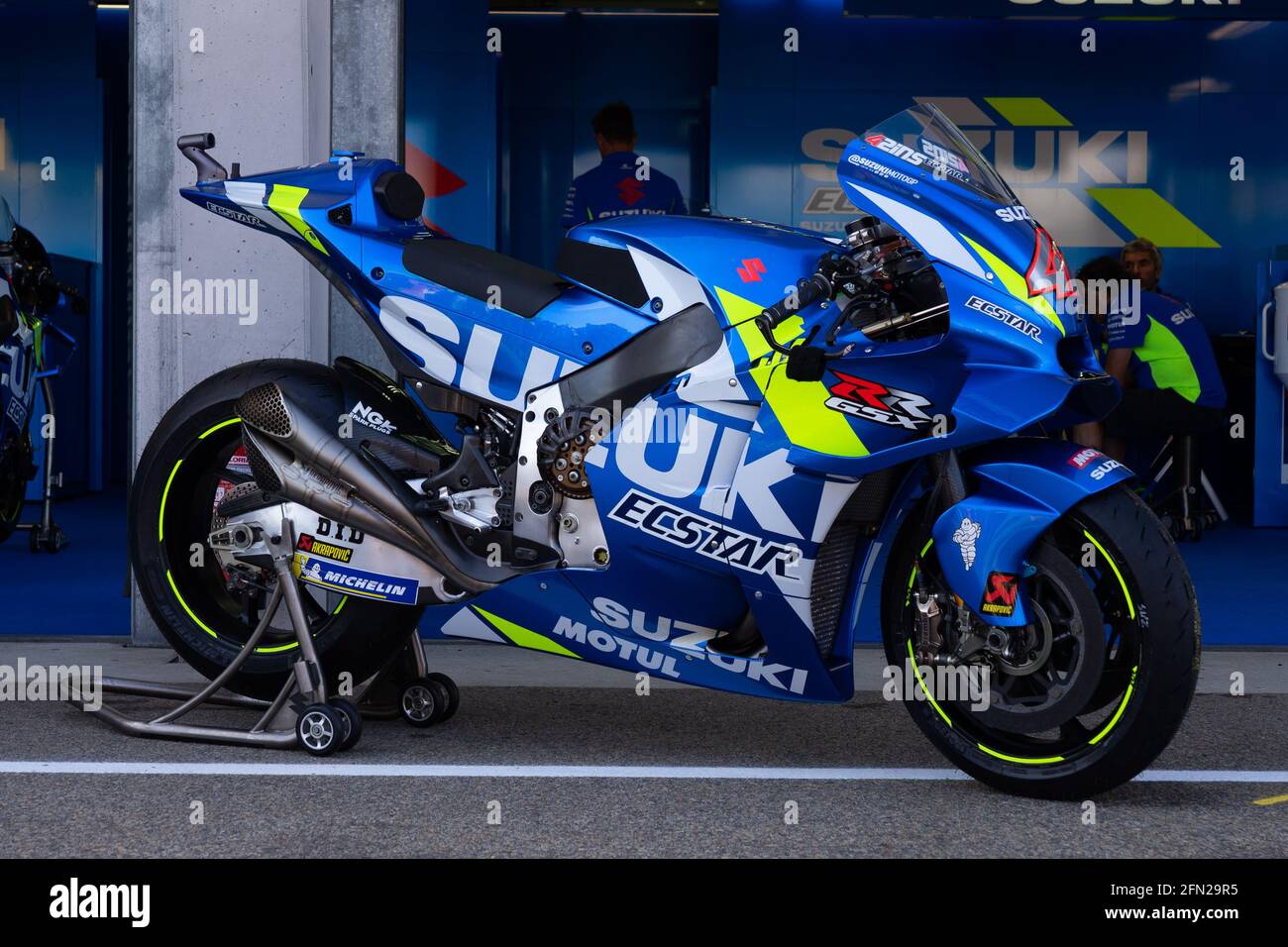 Moto GP Bike Team Suzuki Stockfoto