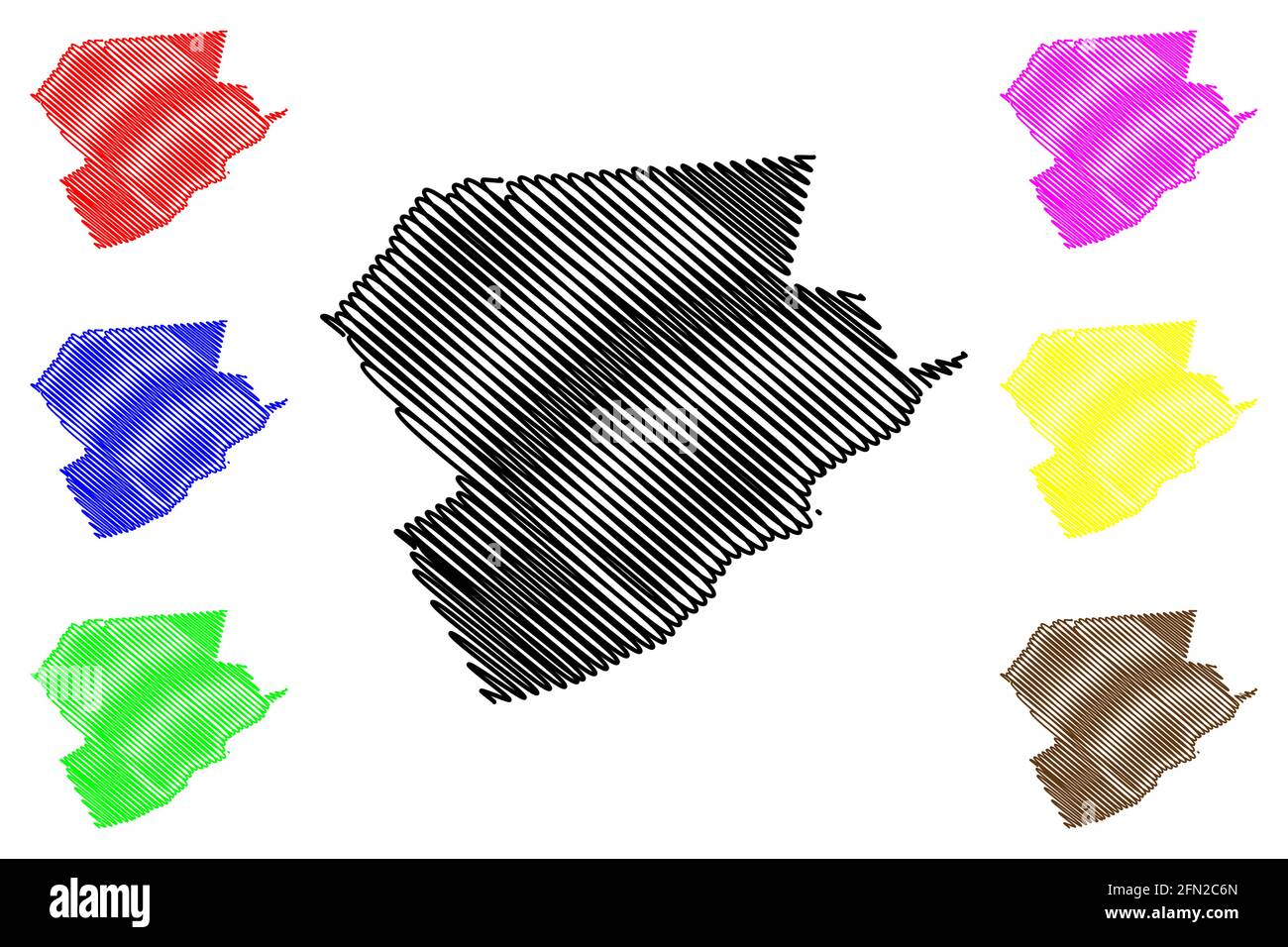 Monroe County, Commonwealth of Pennsylvania (U.S. County, United States of America, USA, U.S., US) Kartenvektordarstellung, Skizze Monroe Karte Stock Vektor