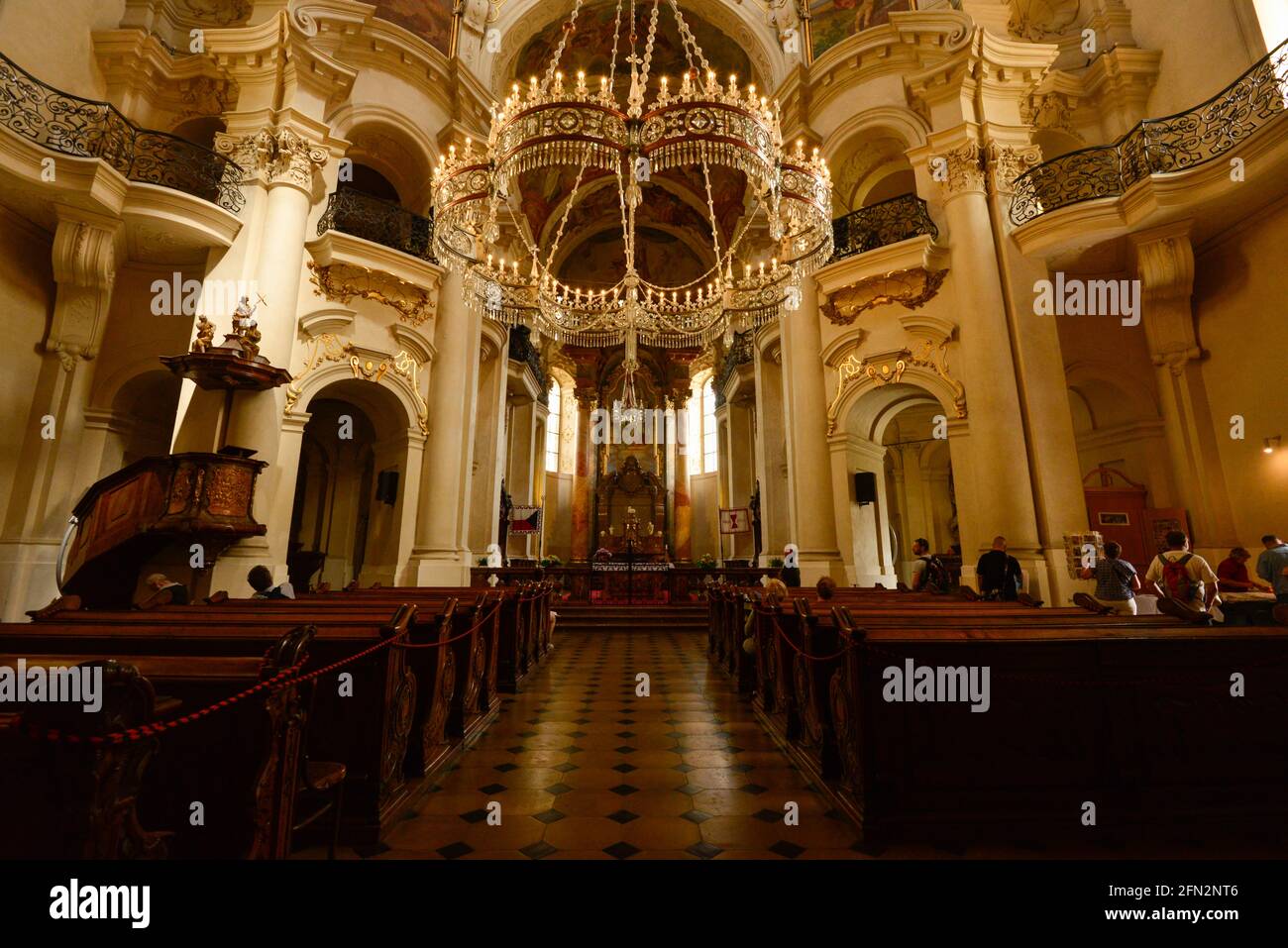 Prag, Tschechische Republik Kostel Svaty Havel Kirche, auch Kirche St. Gallen Inneneinrichtung Stockfoto