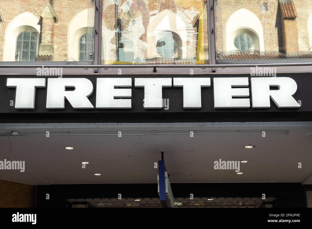 Tretter Schuhgeschäft in München Stockfoto