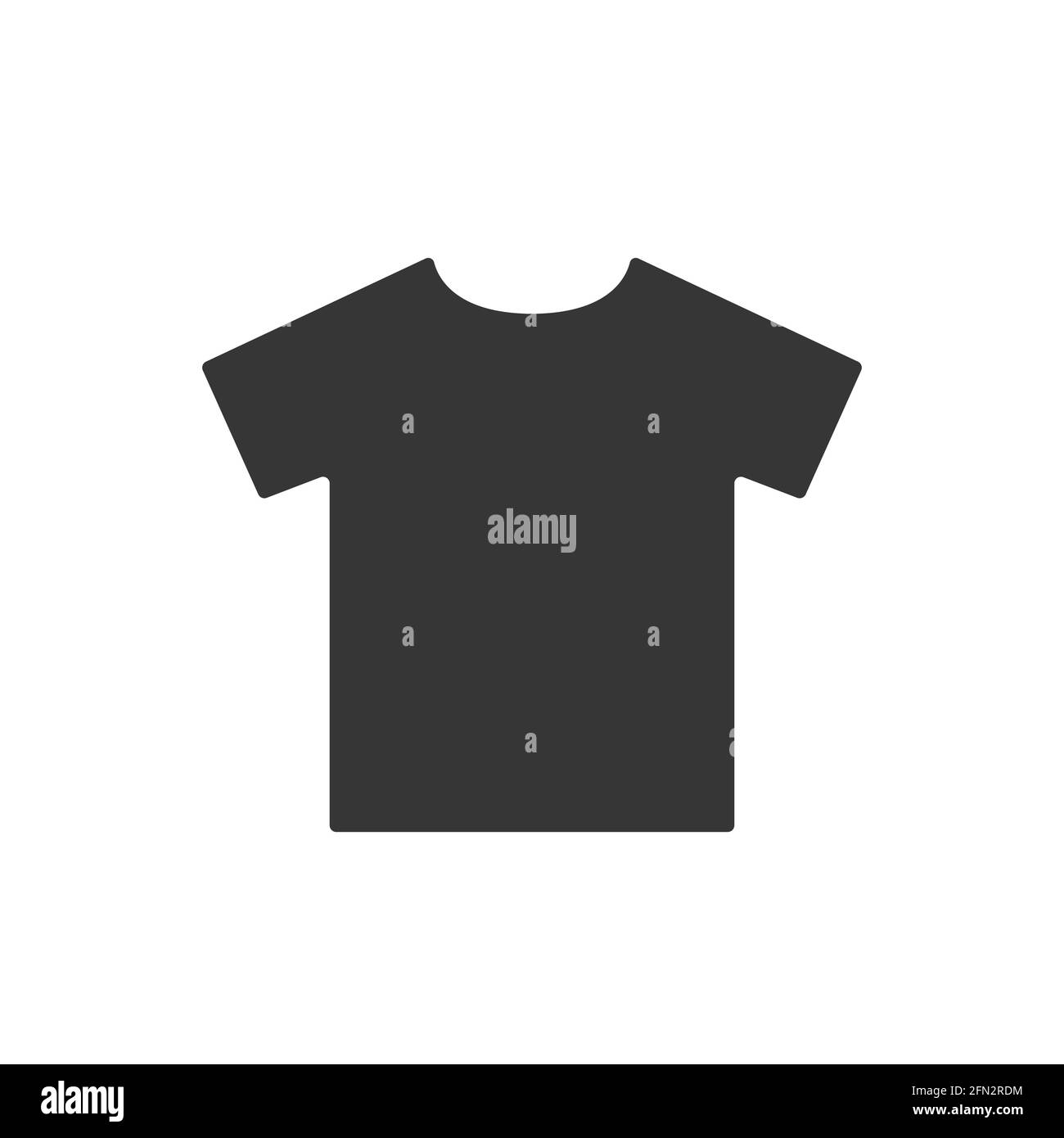 Schlichtes T-Shirt mit schwarzem Piktogramm, Shirt-Symbol isoliert auf Weiß  Stock-Vektorgrafik - Alamy