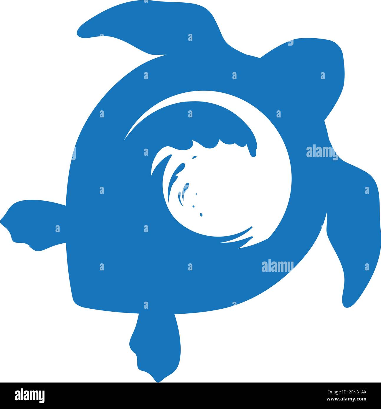 Meereswellen in Schildkrötenpanzer, Vektor Stock Vektor