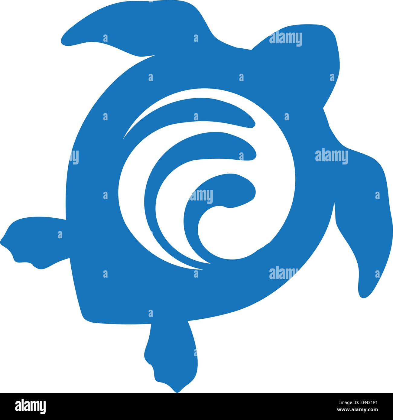 Meereswellen in Schildkrötenpanzer, Vektor Stock Vektor