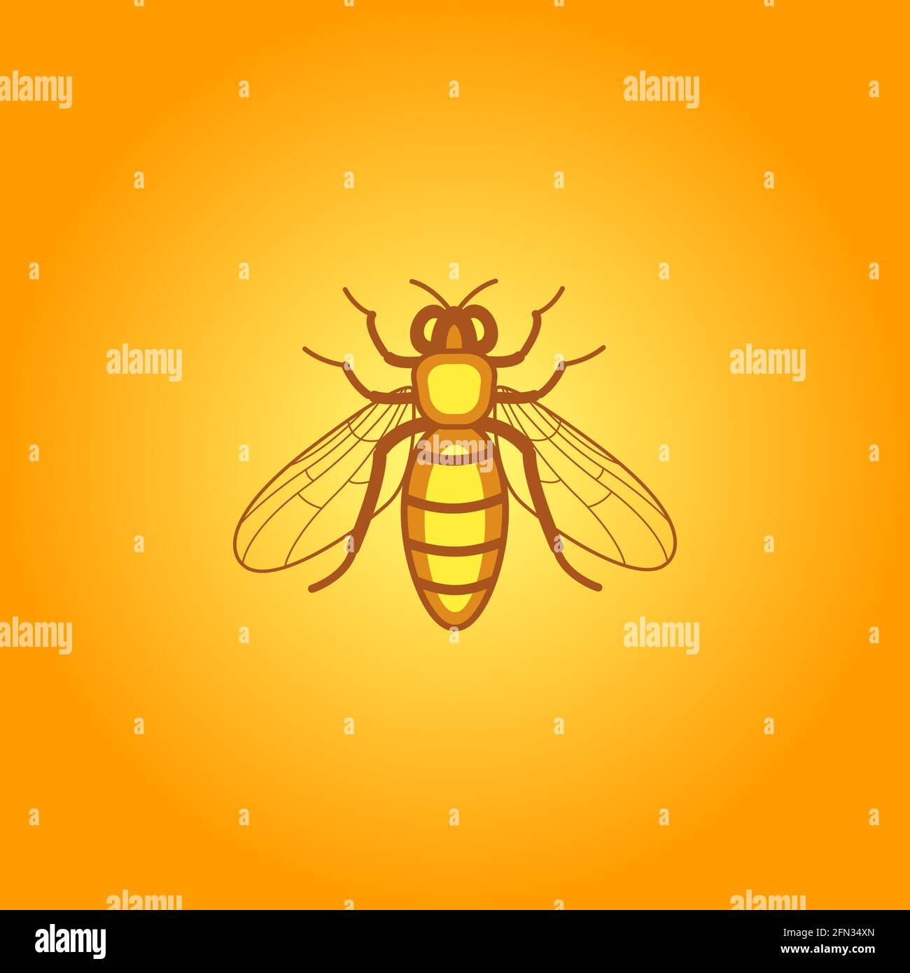 Illustration des Bieneninsekts der Arbeiter Stock Vektor