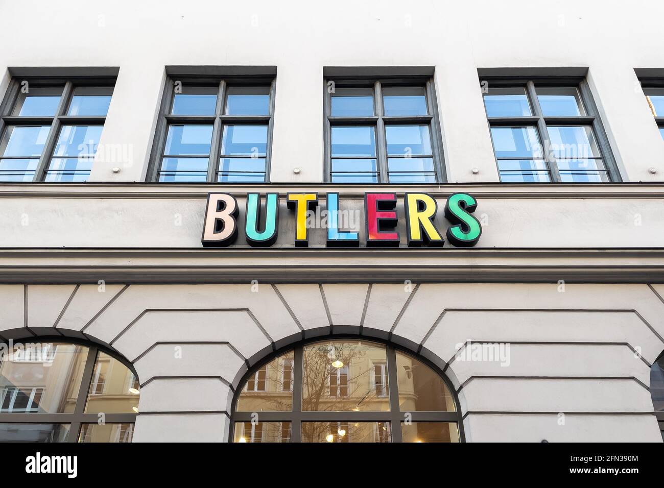 Butlergeschäft in München Stockfoto