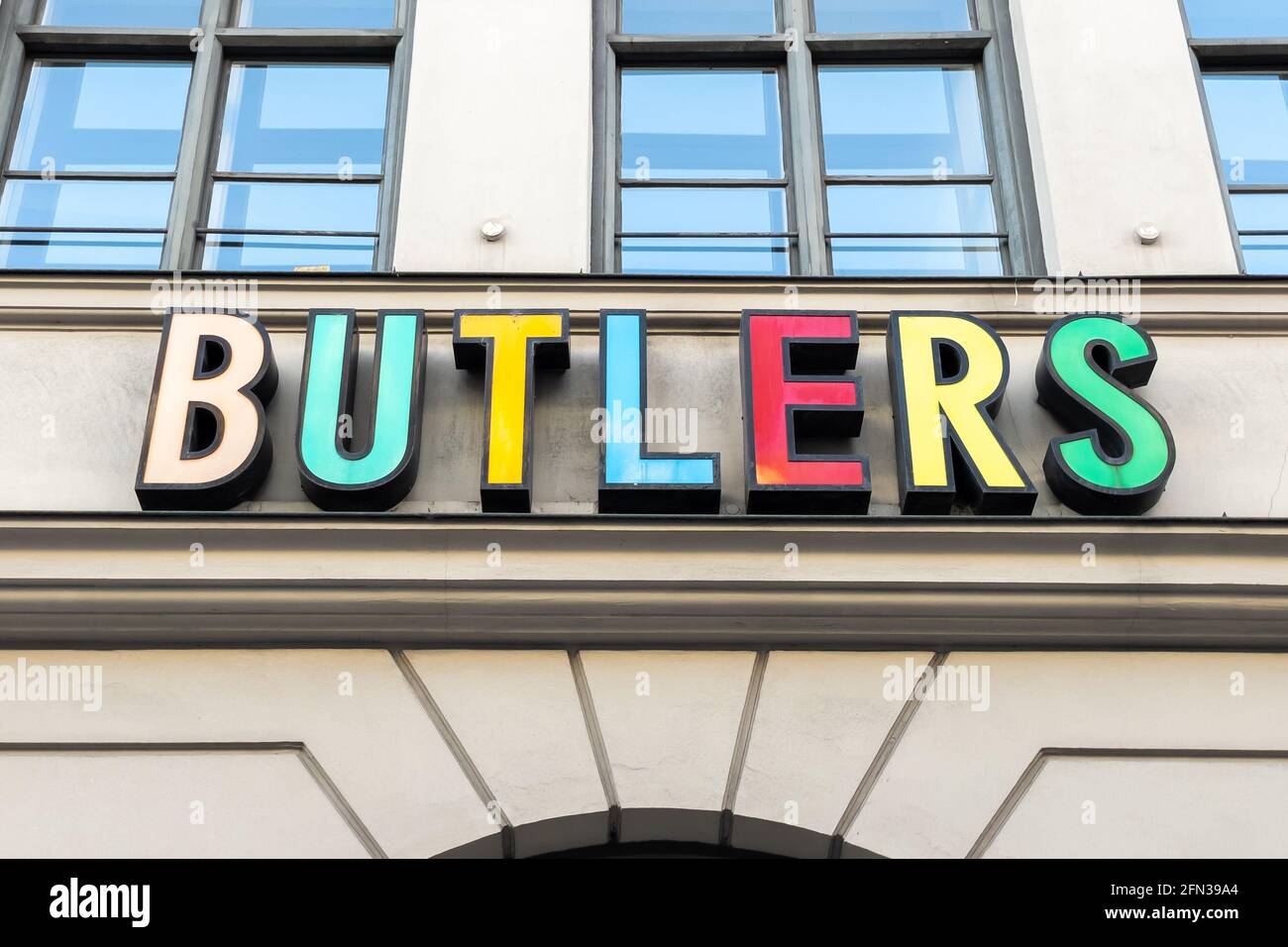 Butlergeschäft in München Stockfoto
