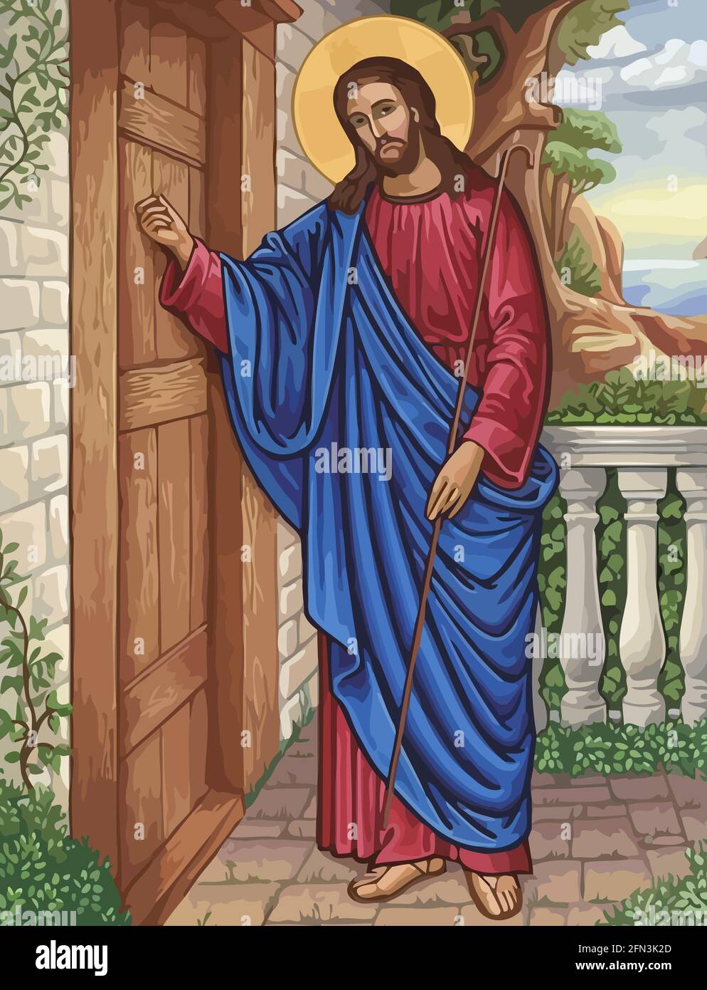 Jesus Christus Liebe Frieden Glaube Heiligen Geist Illustration Stockfoto