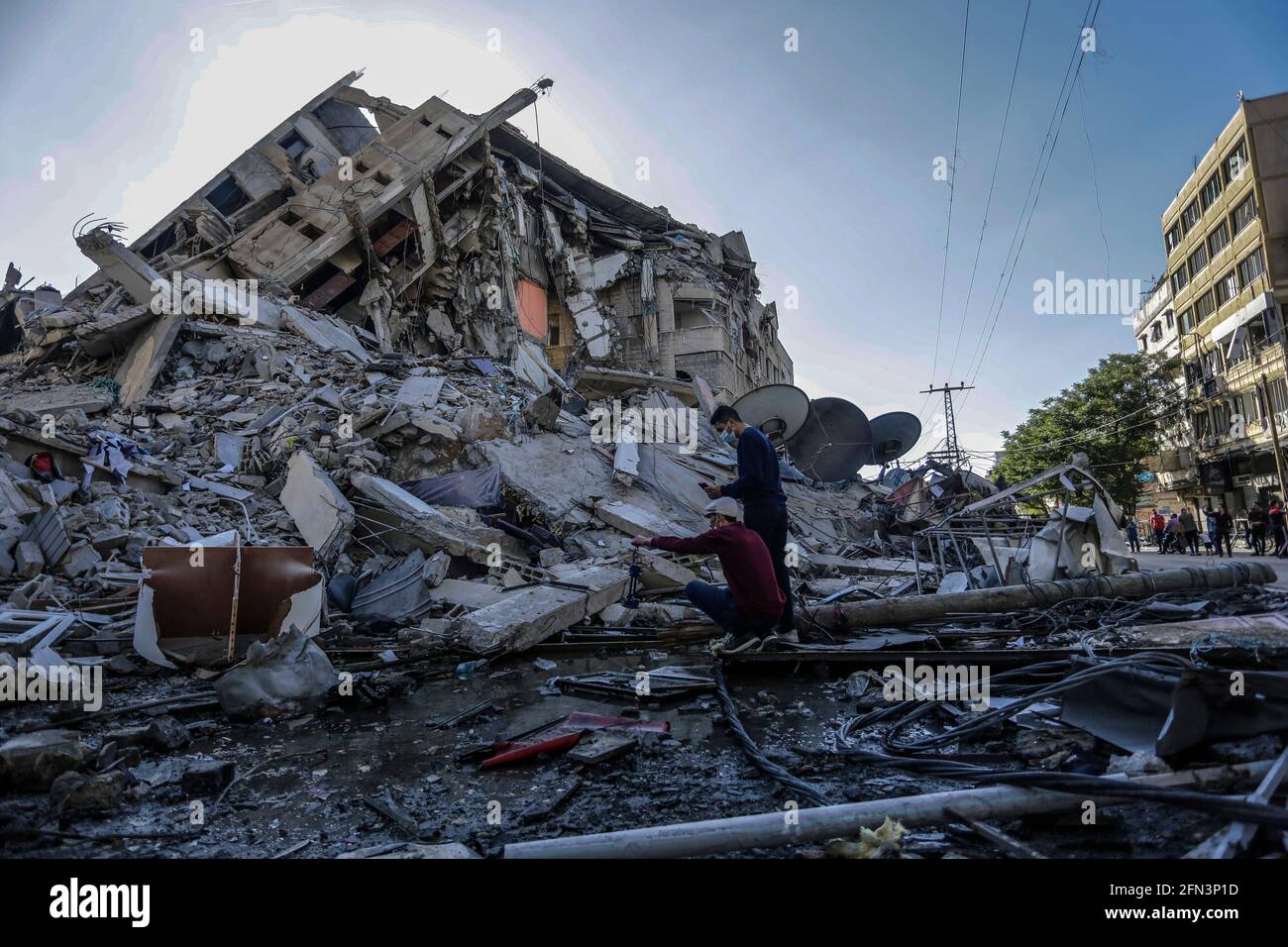 13. Mai 2021, Gaza-Stadt, Der Gazastreifen, Palästina: Nach einem ...