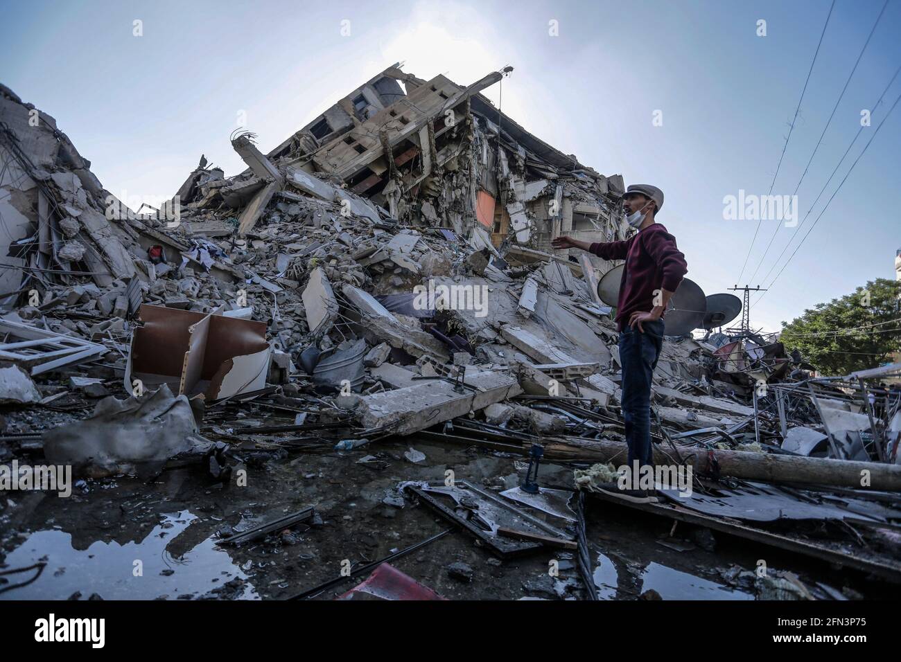 13. Mai 2021, Gaza-Stadt, Der Gazastreifen, Palästina: Nach einem ...