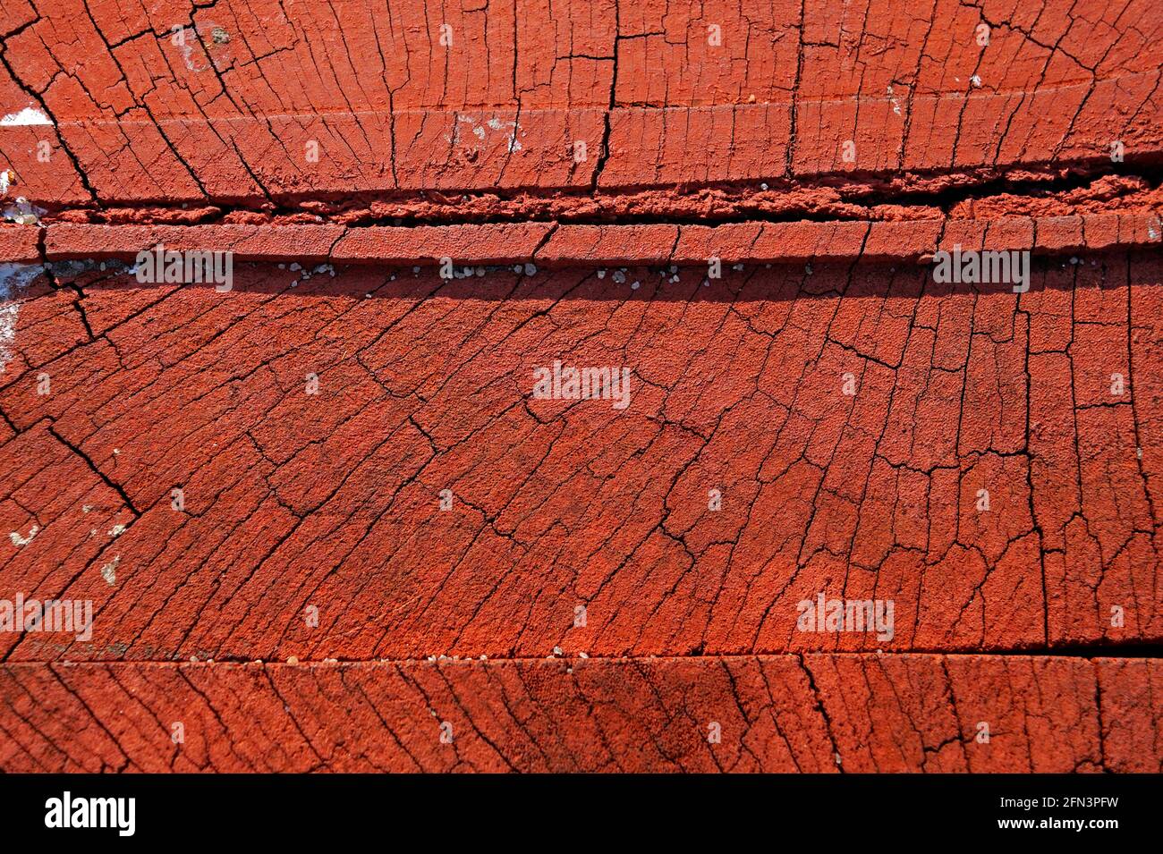 Rot bemalte Holz Textur Hintergrund Stockfoto