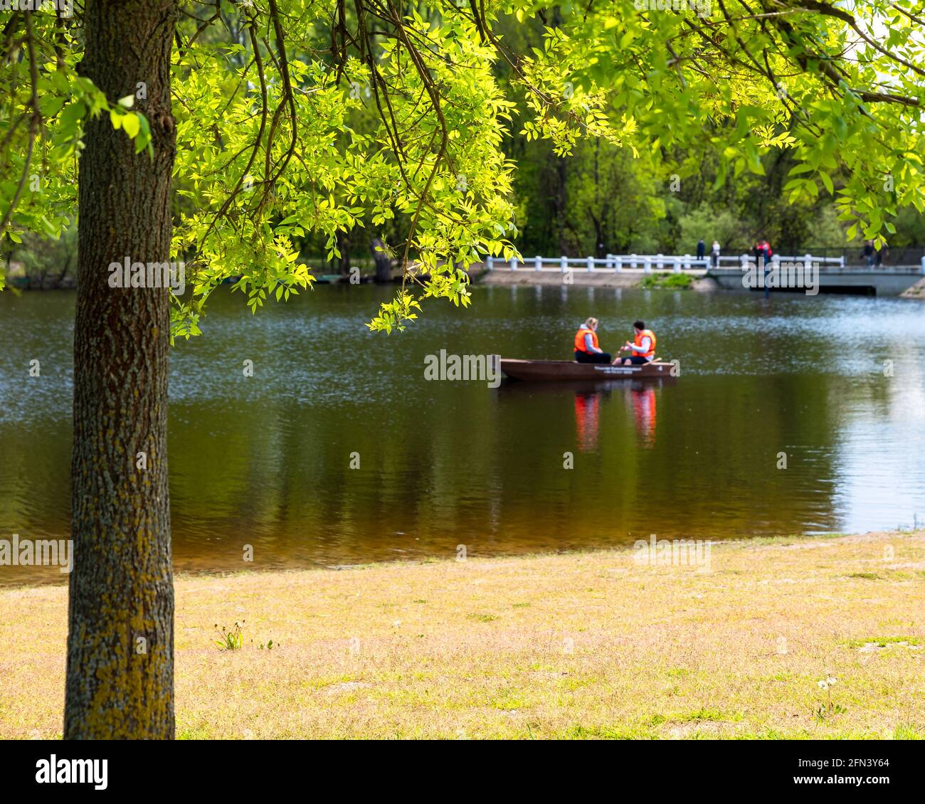 Herrlicher Erholungsort in Südungarn Alfold Region. Das Backwater des Flusses Theiß ist ein Naturschutzgebiet mit erstaunlich ruhigen natürlichen Orten. Stockfoto