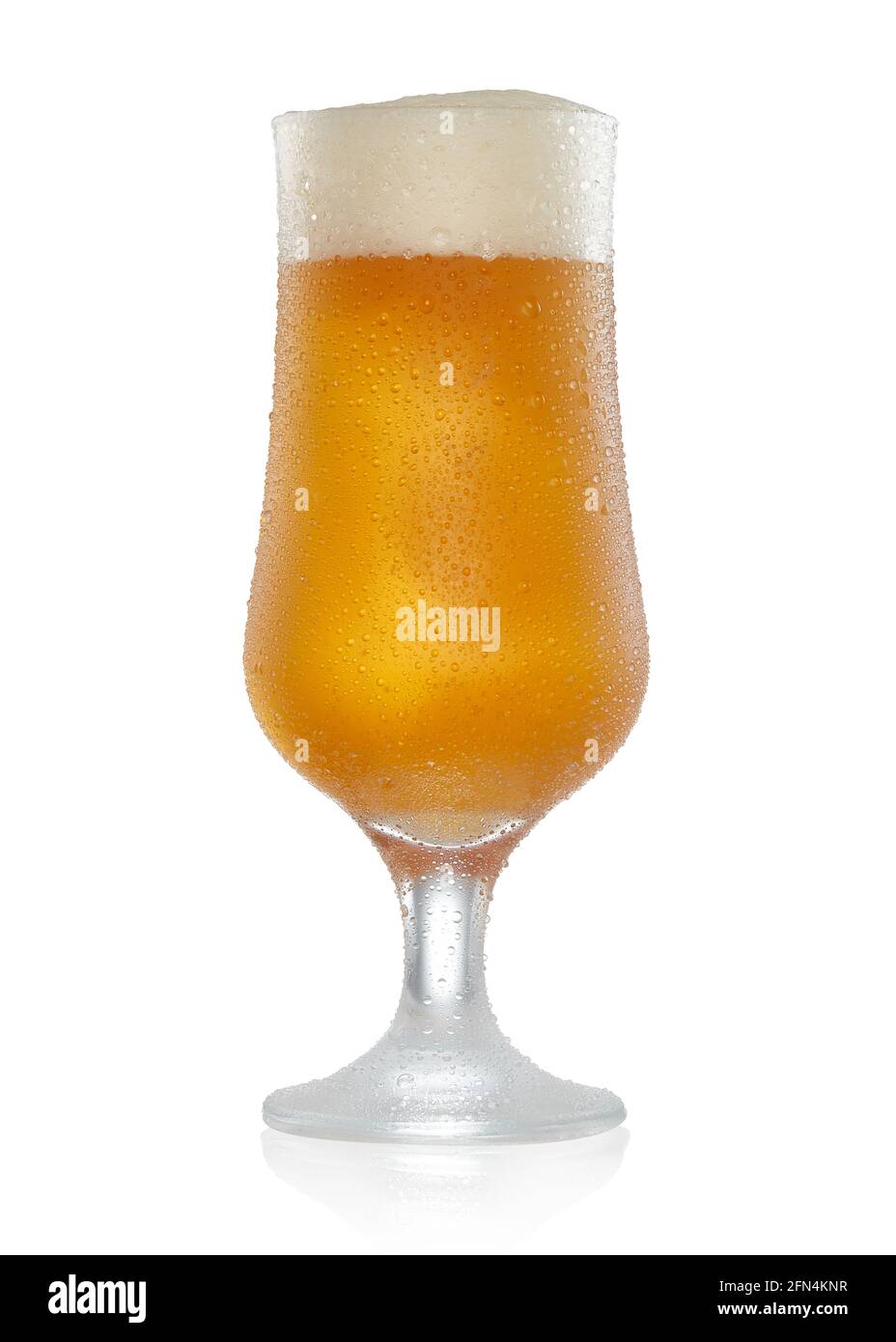Goldenes Ale in einem Glas mit Stielstielung Stockfoto