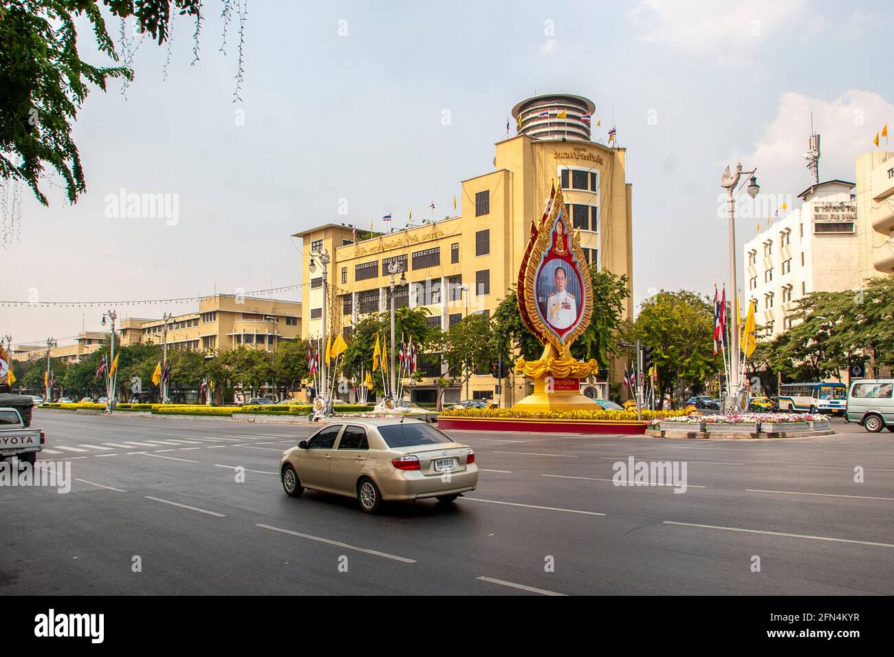 Verkehrsreiche Autobahn in Bangkok, Thailand Stockfoto