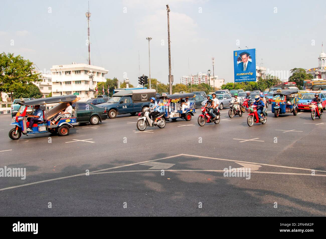 Verkehrsreiche Autobahn in Bangkok, Thailand Stockfoto