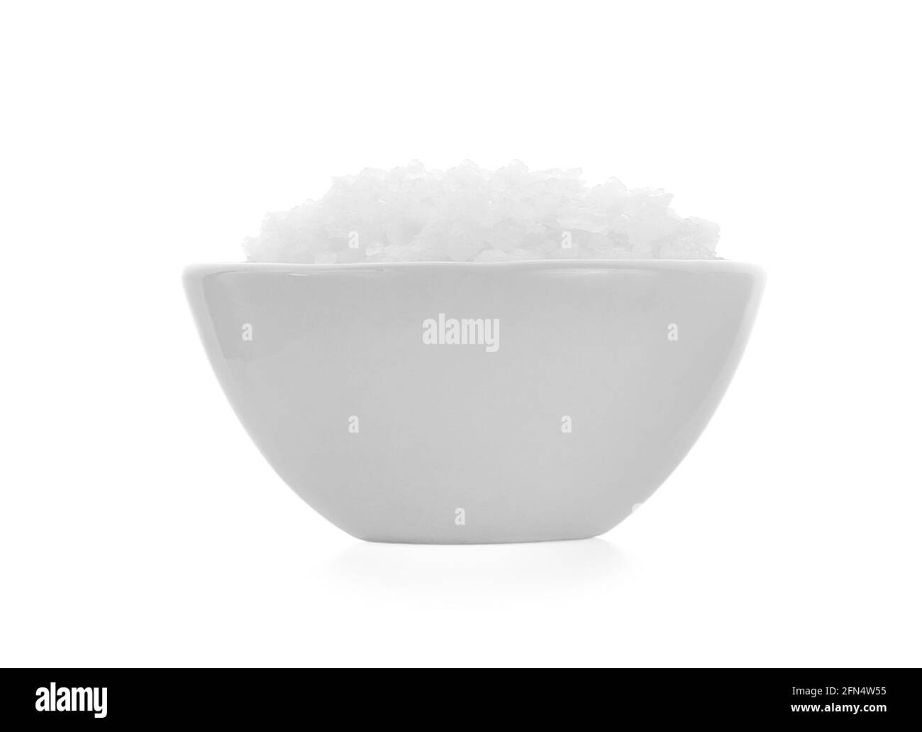 Salz isoliert auf weißem Hintergrund Stockfoto