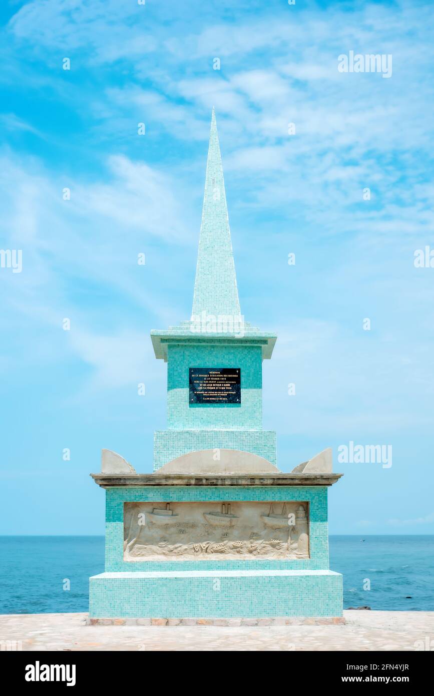 Denkmal der Evakuierung des Batanga-Volkes in der Erster Weltkrieg Stockfoto