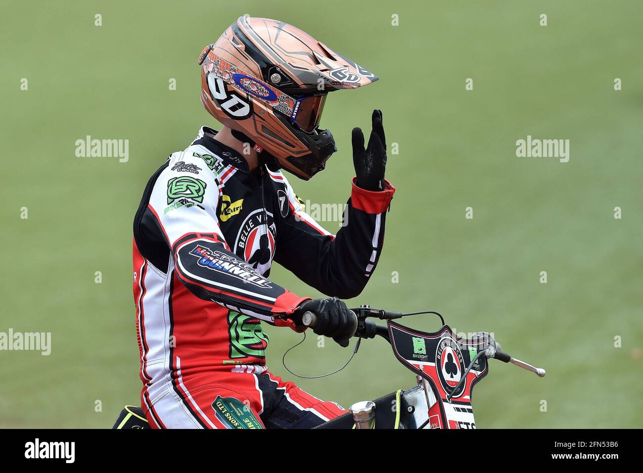 Manchester, Großbritannien. Mai 2021. MANCHESTER, GROSSBRITANNIEN. MAI. Jye Etheridge während des Belle Vue Aces Media Day im National Speedway Stadium, Manchester, am Donnerstag, 13. Mai 2021. (Kredit: Eddie Garvey - MI News ) Kredit: MI Nachrichten & Sport /Alamy Live Nachrichten Stockfoto