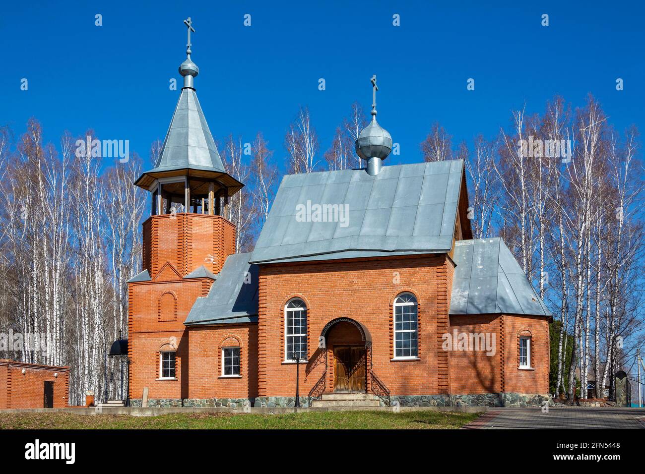 Die Kirche des Erzengels Michael der Russischen Altorthodoxen Kirche im Dorf Ursk, Region Kemerowo-Kusbass Stockfoto