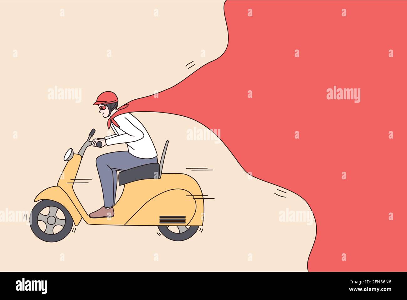 Lieferer und Pizzakurier Konzept Stock Vektor