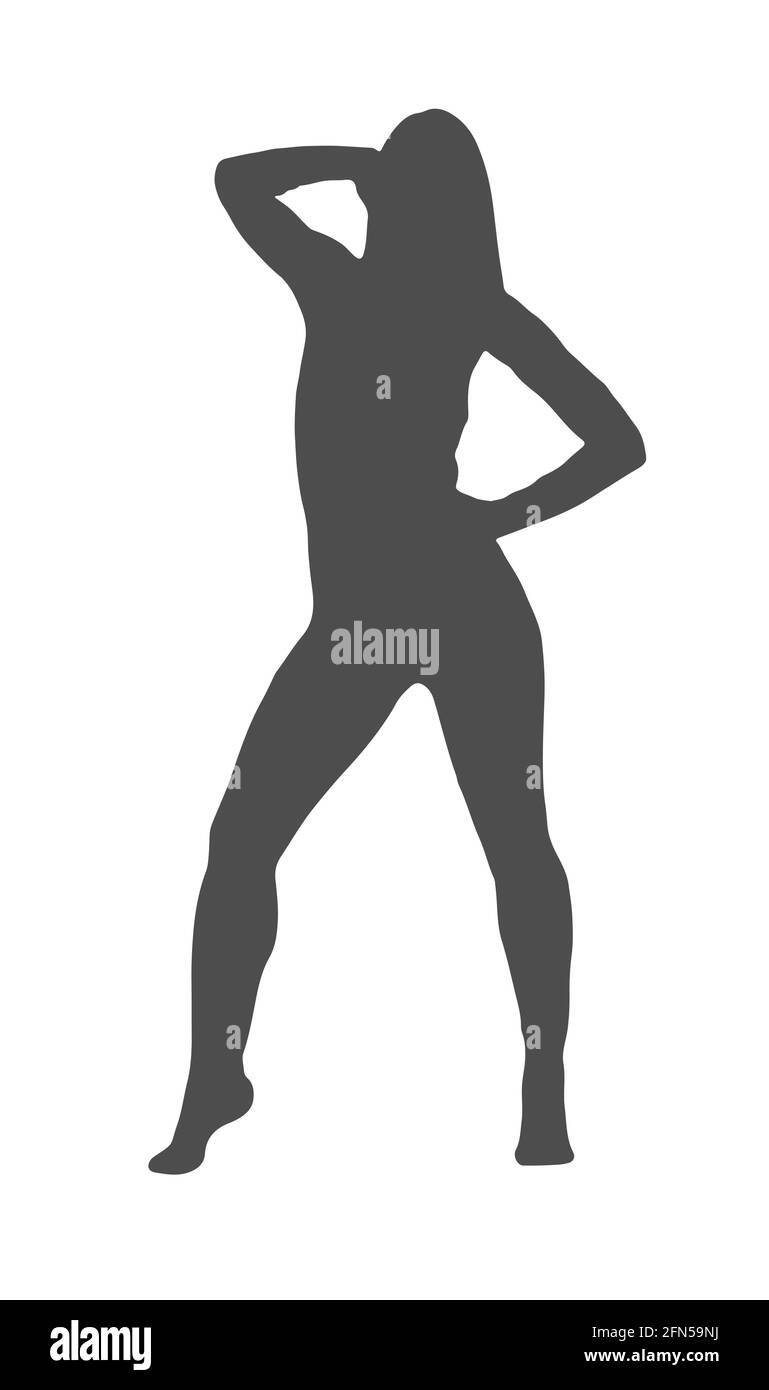 Silhouette eines Athleten. Sporttraining. Vektorgrafik, flacher Stil. Stock Vektor