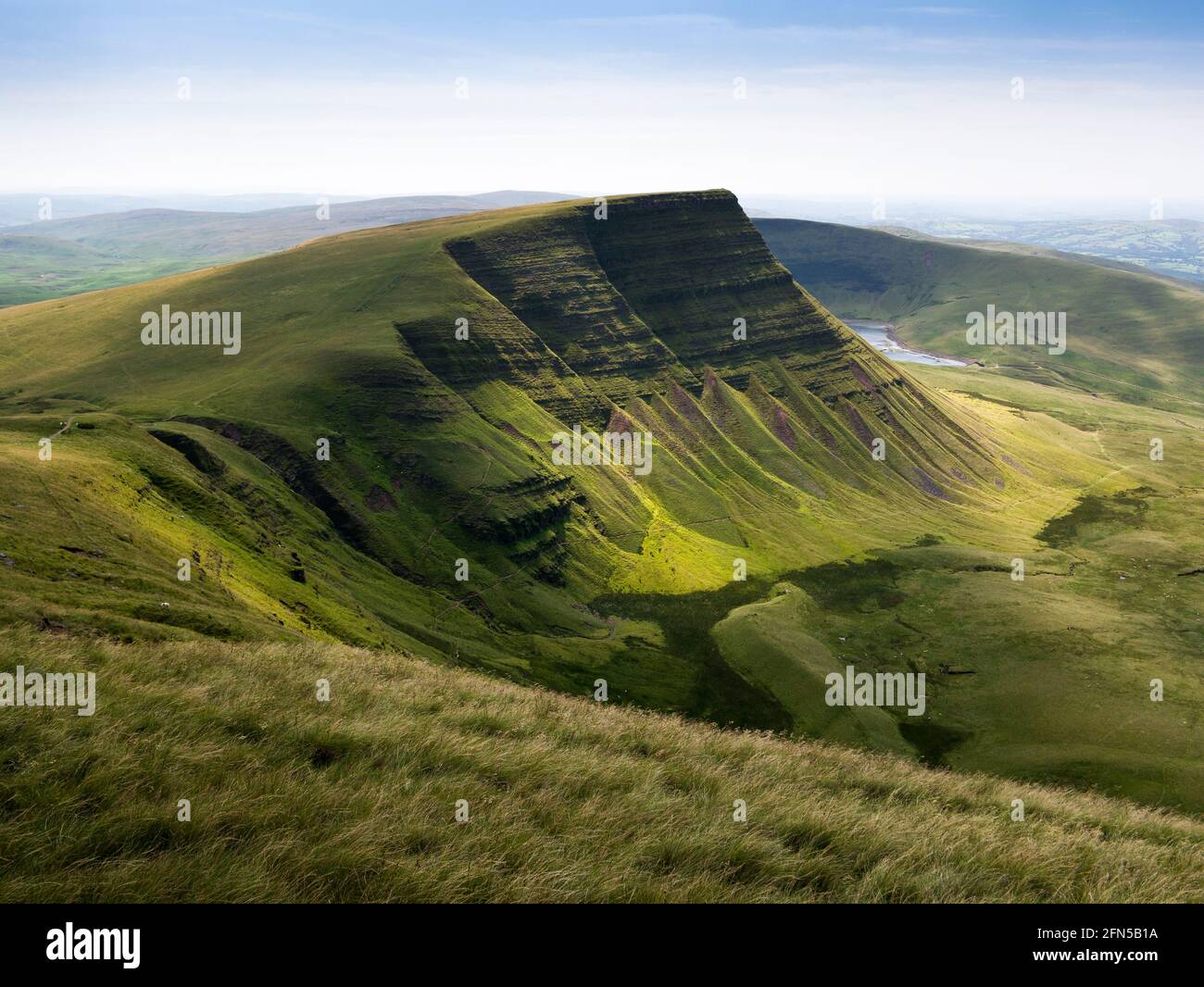 Picws du auf der Anhöhe der Carmarthen Fans von Fan Foel im Bannau Brycheiniog (Brecon Beacons) National Park, Carmarthenshire, Südwales. Stockfoto