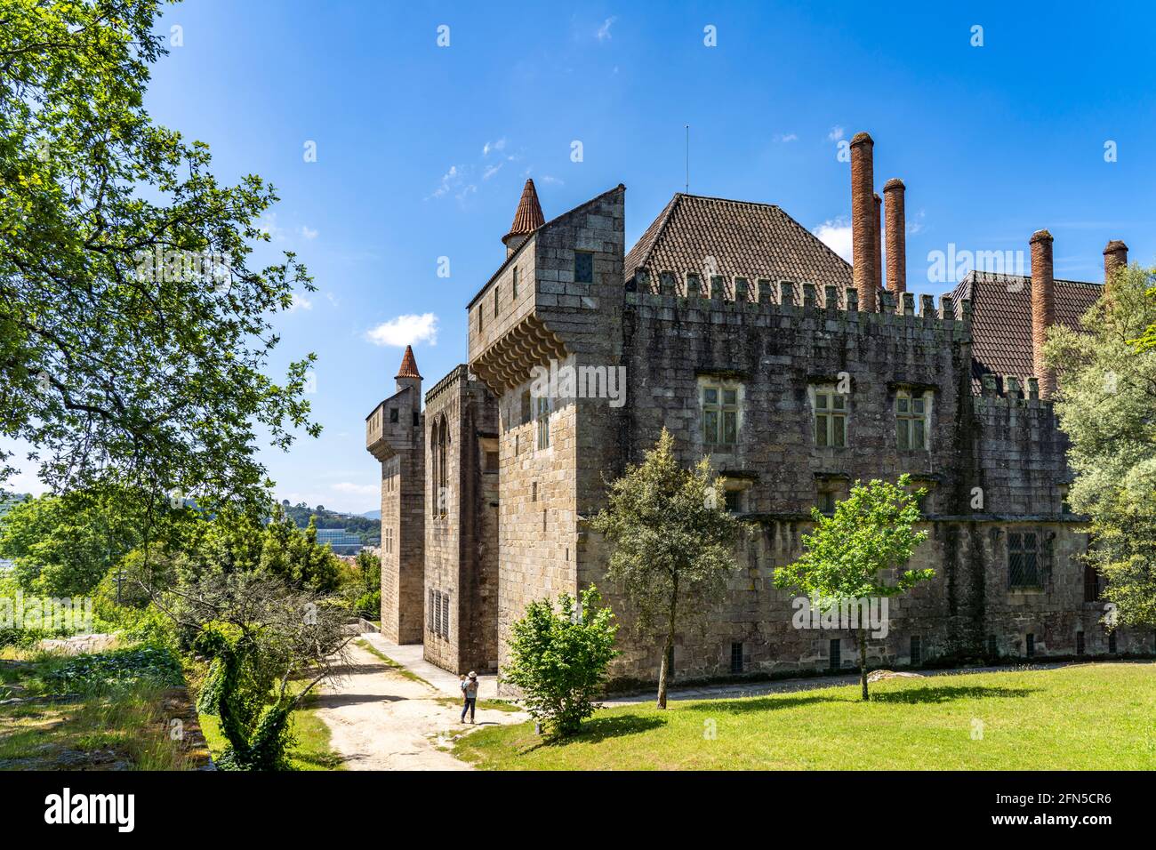 Palast Paço Ducal, Guimaraes, Portugal, Europa Viçosa Ducal Palace von Vila, Guimaraes, Portugal, Europa Stockfoto