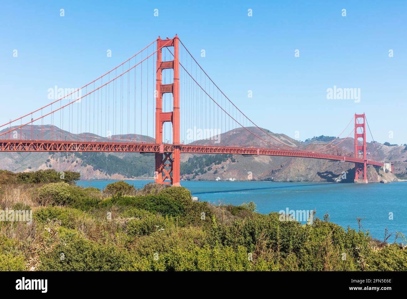 Die Golden Gate Bridge am Tag, San Francisco, Kalifornien, USA Stockfoto