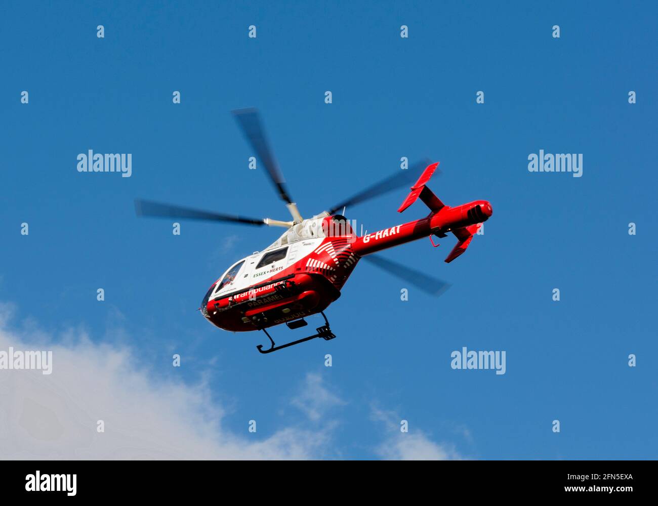 Herts und Essex Air Ambulance Helicopter Stockfoto