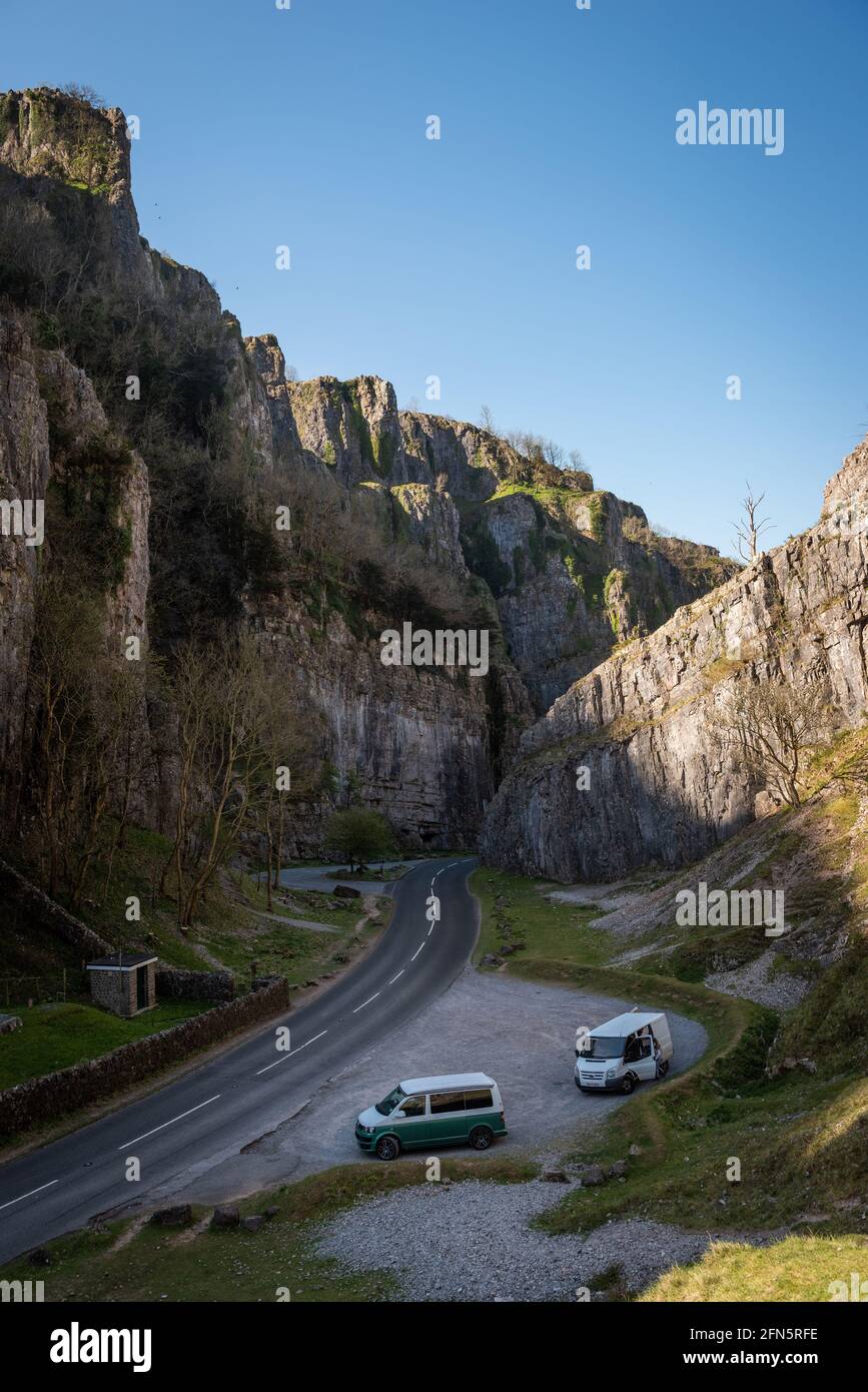 Cheddar Gorge in den Mendip Hills von Somerset, Großbritannien Stockfoto
