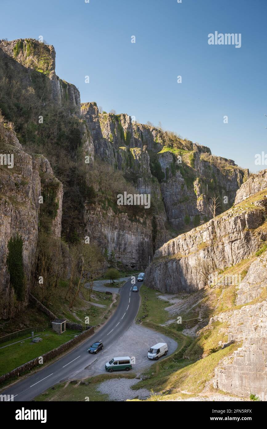 Cheddar Gorge in den Mendip Hills von Somerset, Großbritannien Stockfoto