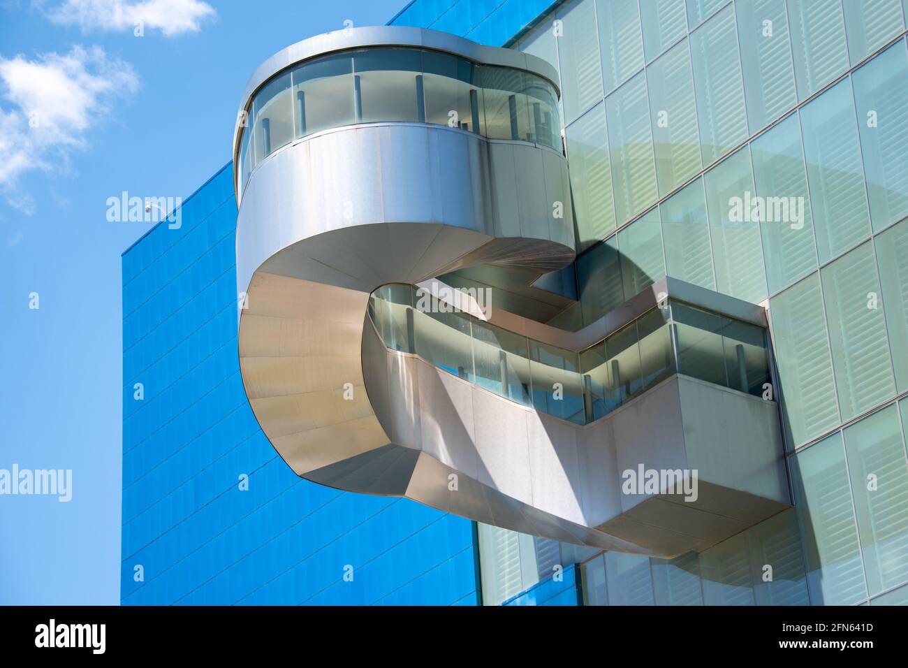 Moderne architektonische Details der Art Gallery of Ontario (AGO). Blick vom Grange Park in Toronto, Kanada Stockfoto