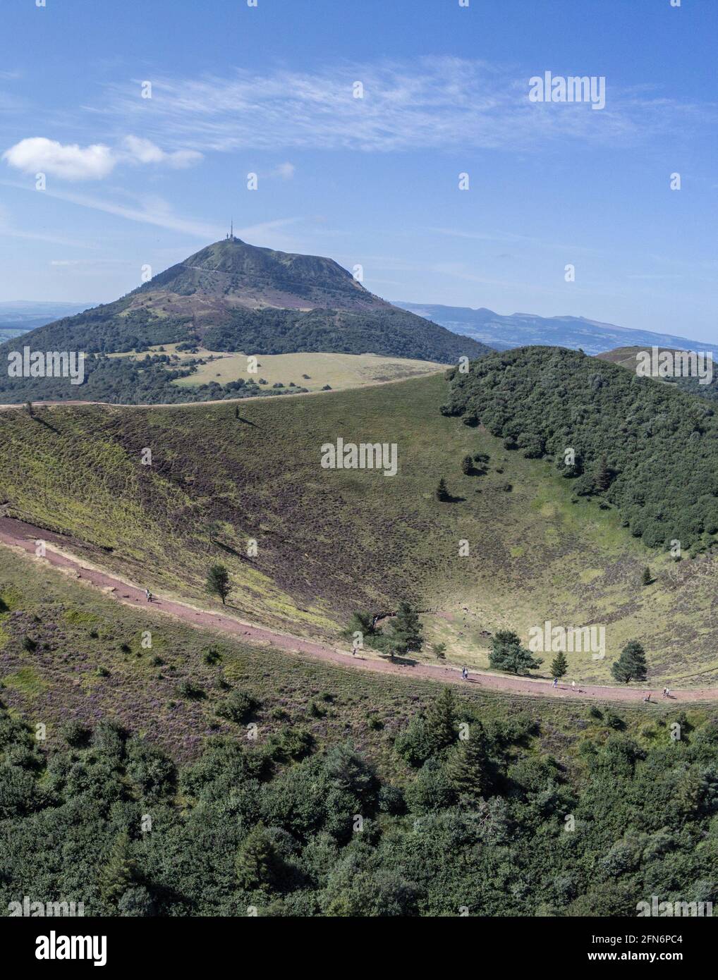 Frankreich, Puy de Dome, Châtel-Guyon, Regionaler Naturpark der Vulkane der Auvergne, Chaîne des Puys, als Weltkulturerbe von der UNESCO, Puy Pariou vol. Stockfoto