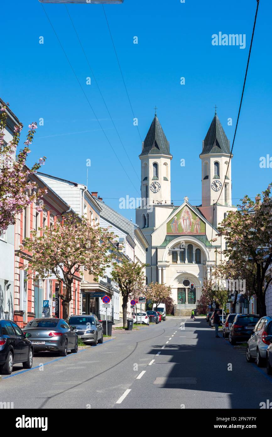 Amstetten: kirche Amstetten-Herz Jesu in Mostviertels, Niederösterreich, Niederösterreich, Österreich Stockfoto