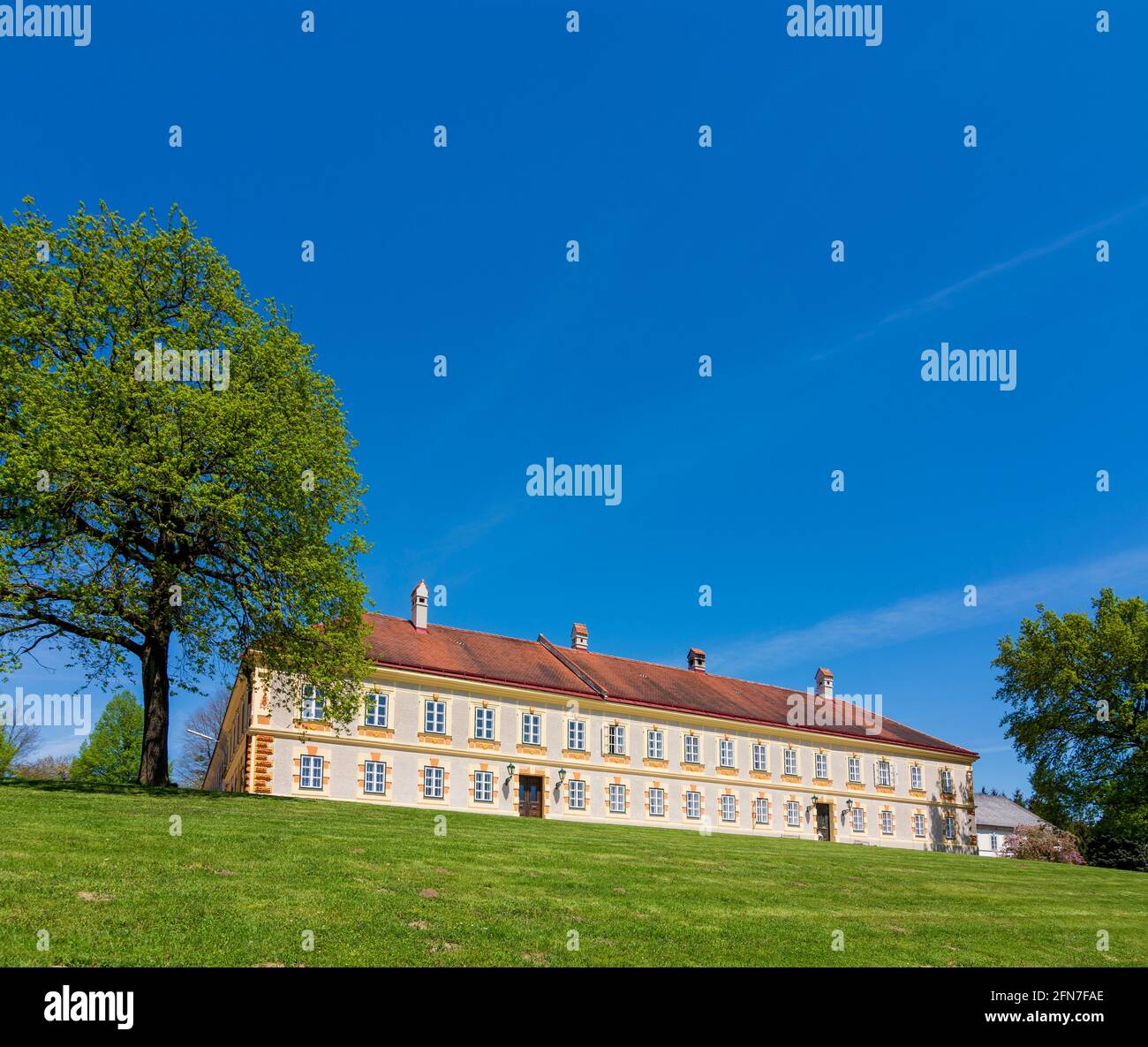 Aschbach-Markt: Vierkanthof in Mostviertels, Niederösterreich, Niederösterreich, Österreich Stockfoto