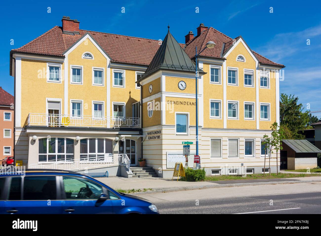 Kematen an der Ybbs: Rathaus, Gemeindeamt in Mostviertels, Niederösterreich, Niederösterreich, Österreich Stockfoto