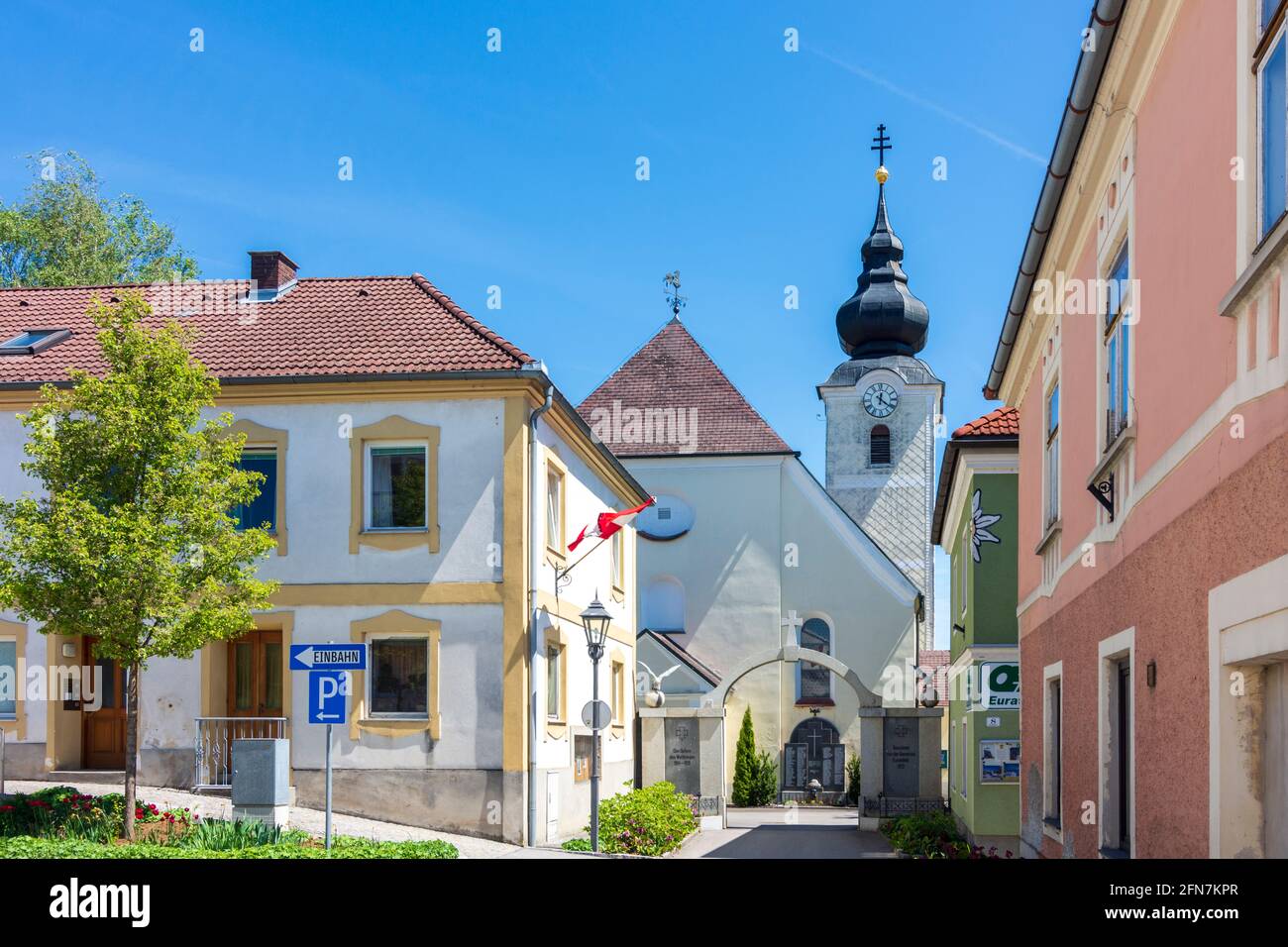 Euratsfeld: kirche Euratsfeld in Mostviertels, Niederösterreich, Niederösterreich, Österreich Stockfoto