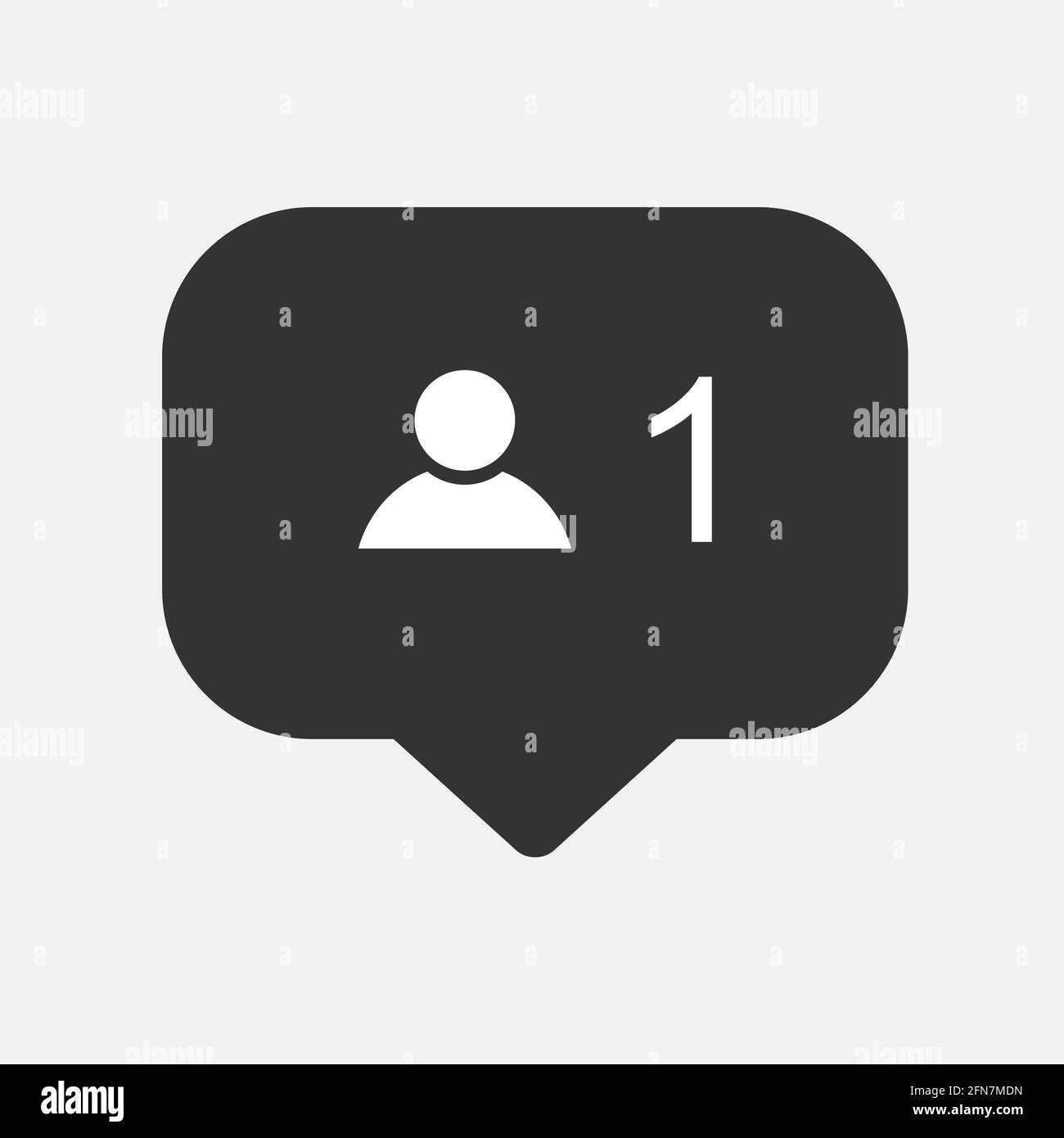 Zähler, Freund Anfrage Menge Follower Benachrichtigungssymbol instagram. Buton für Social Media . Stock Vektor