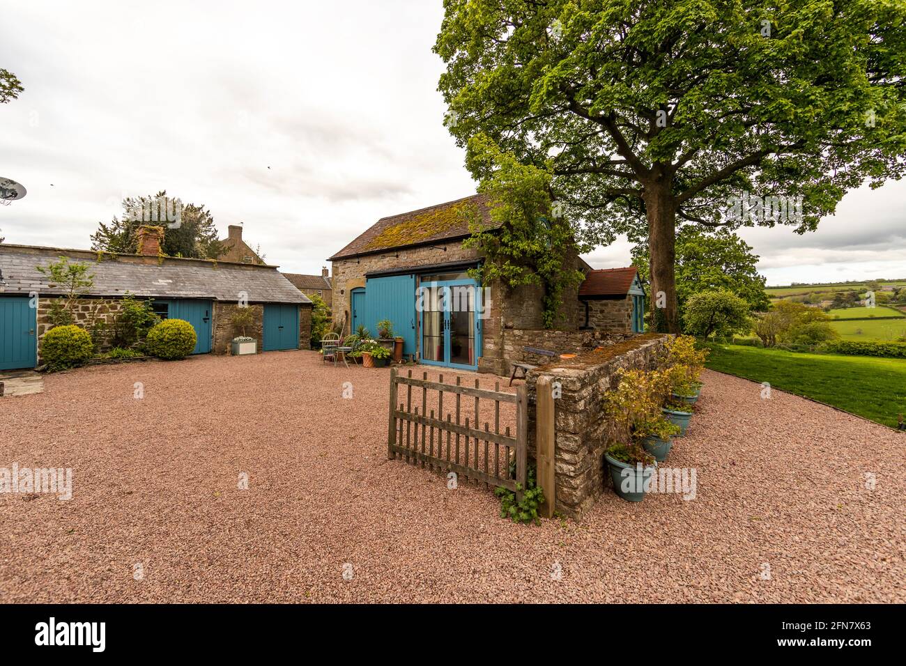 Luxusurlaub im Forest of Dean, Gloucestershire im Coach House, Salzbox Escapes. Stockfoto