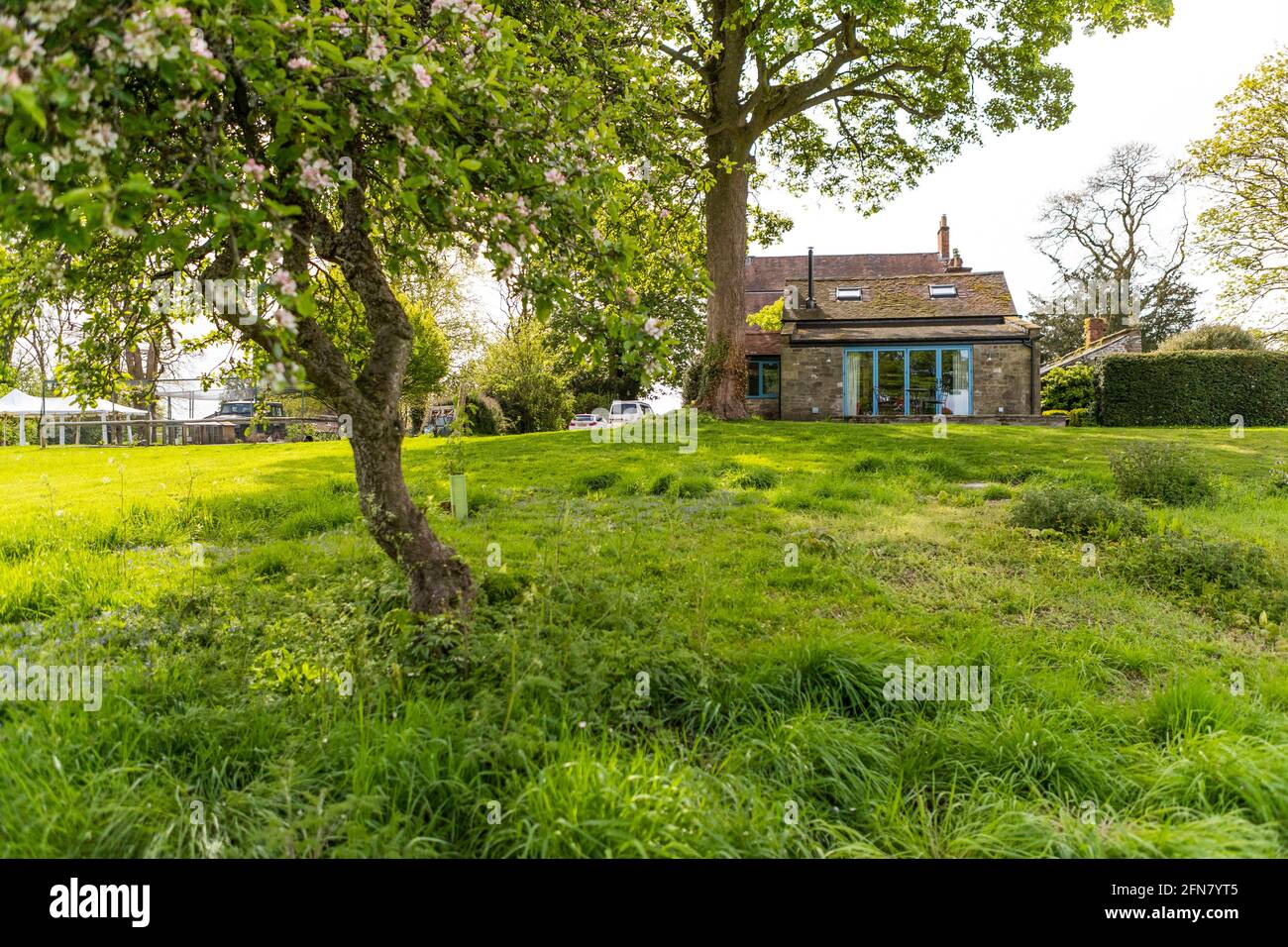 Luxusurlaub im Forest of Dean, Gloucestershire im Coach House, Salzbox Escapes. Stockfoto